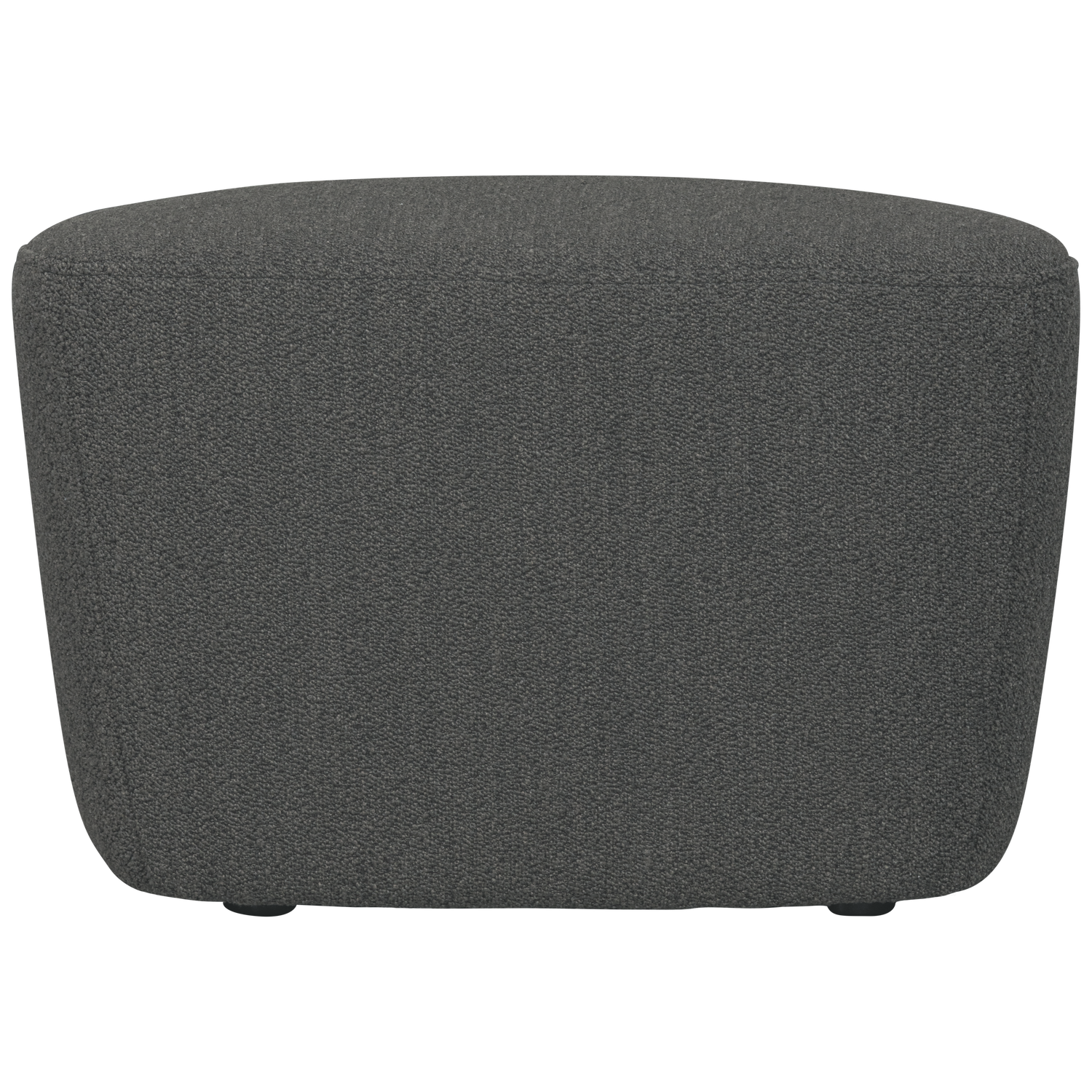 LOFTY Dark Gray Bouclé Pouf