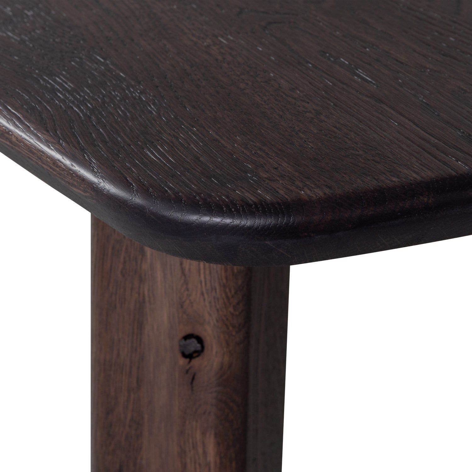 Dark brown oval table TABLO