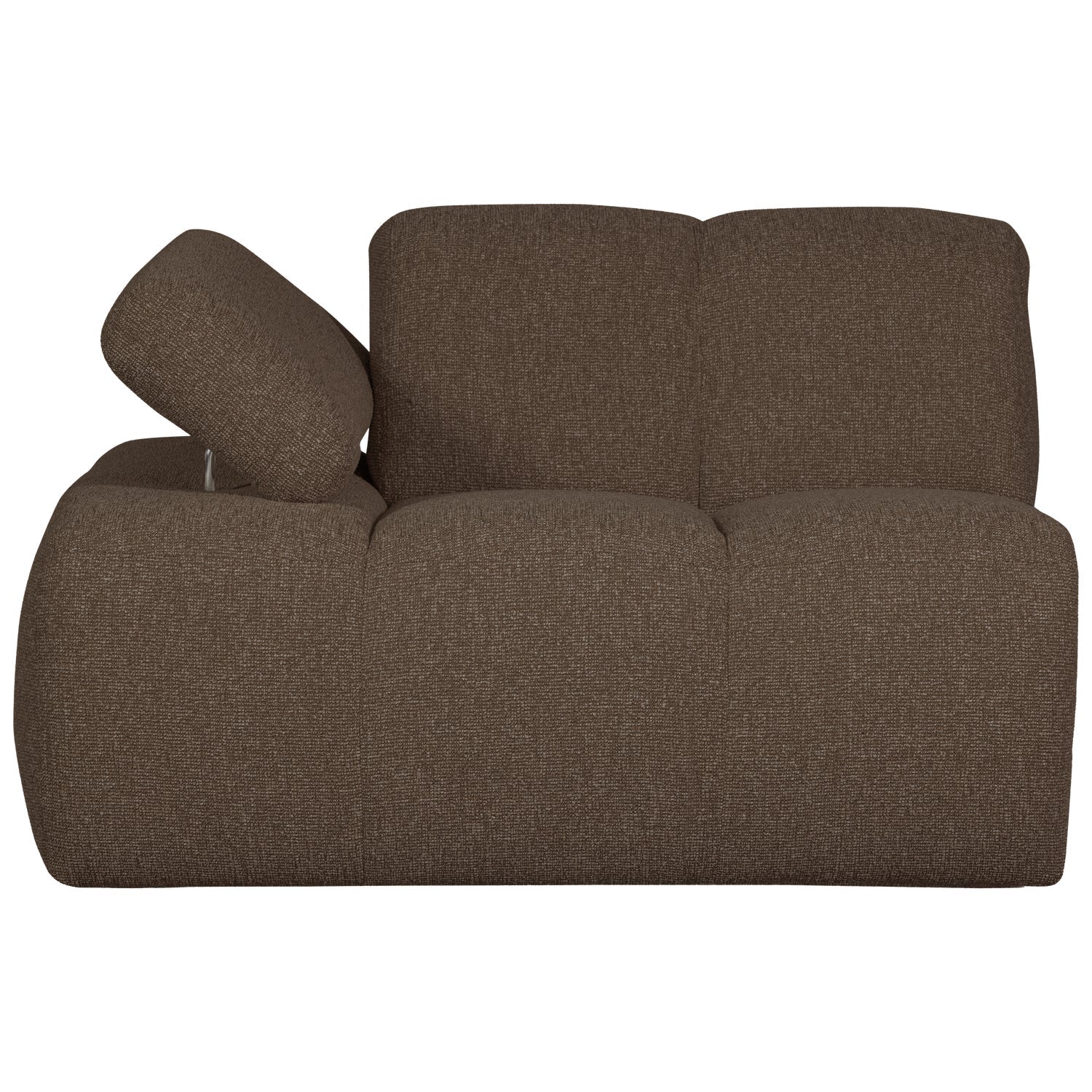MOJO modular sofa - left element dark brown bouclé