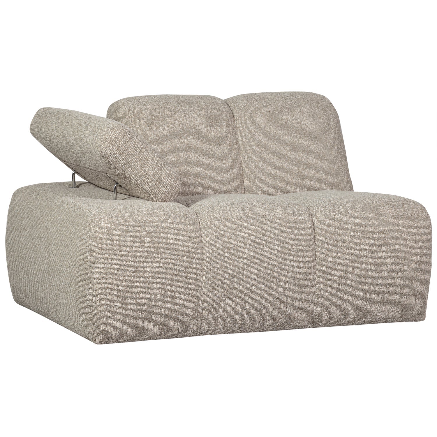 Modulaire bank MOJO - linker element beige gemêleerd bouclé