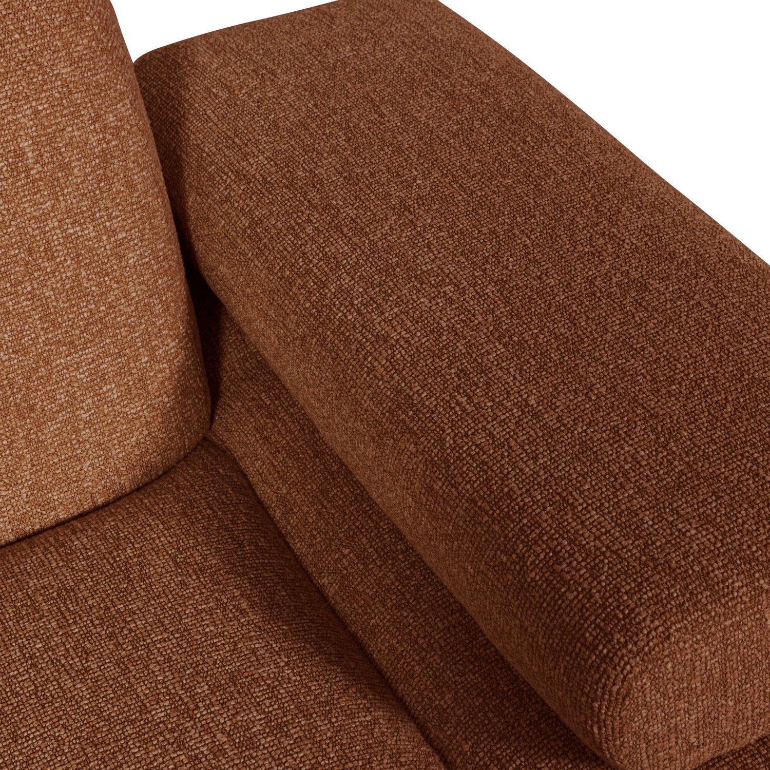MOJO modular sofa - right-side element brown bouclé