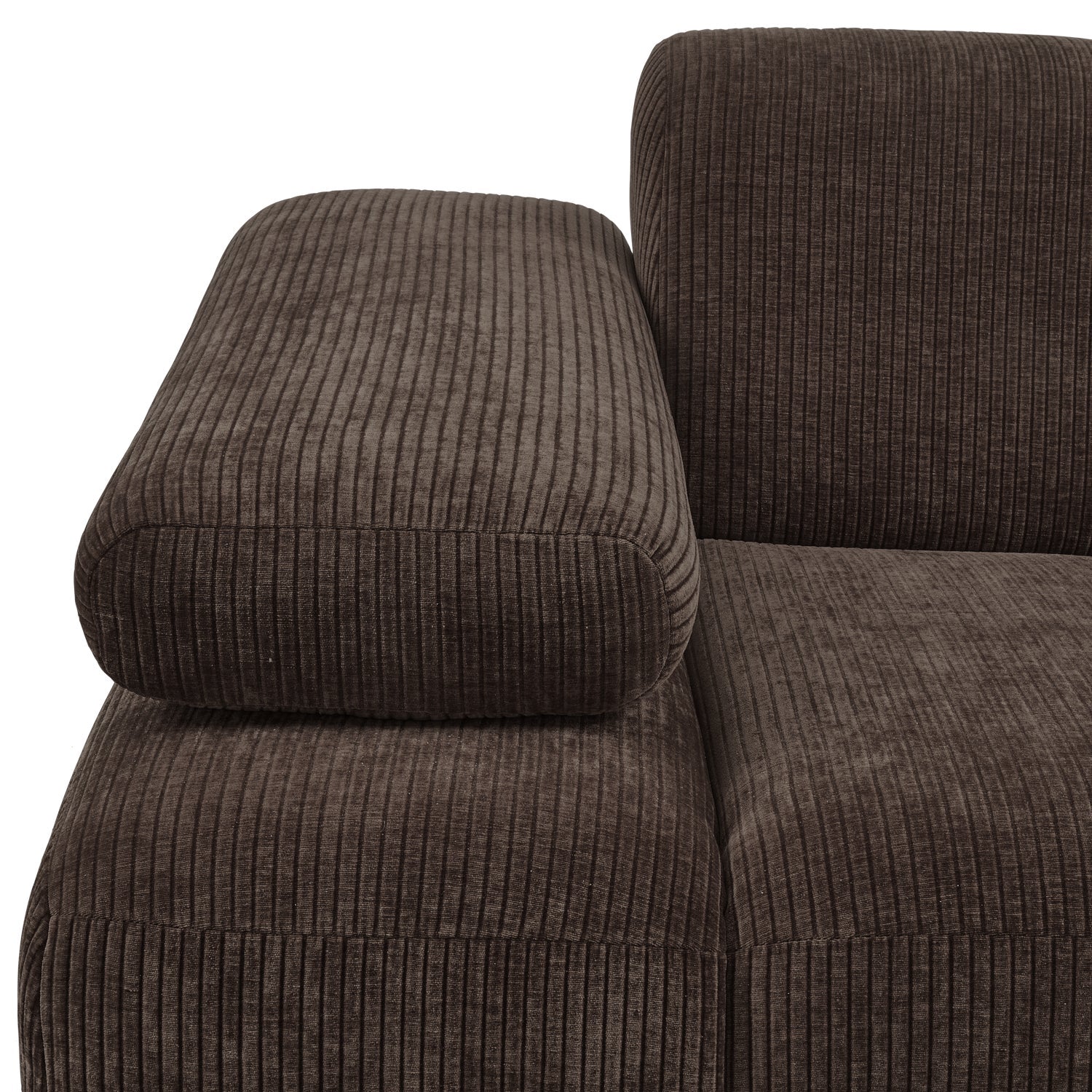 MOJO modular sofa - left element dark brown corduroy