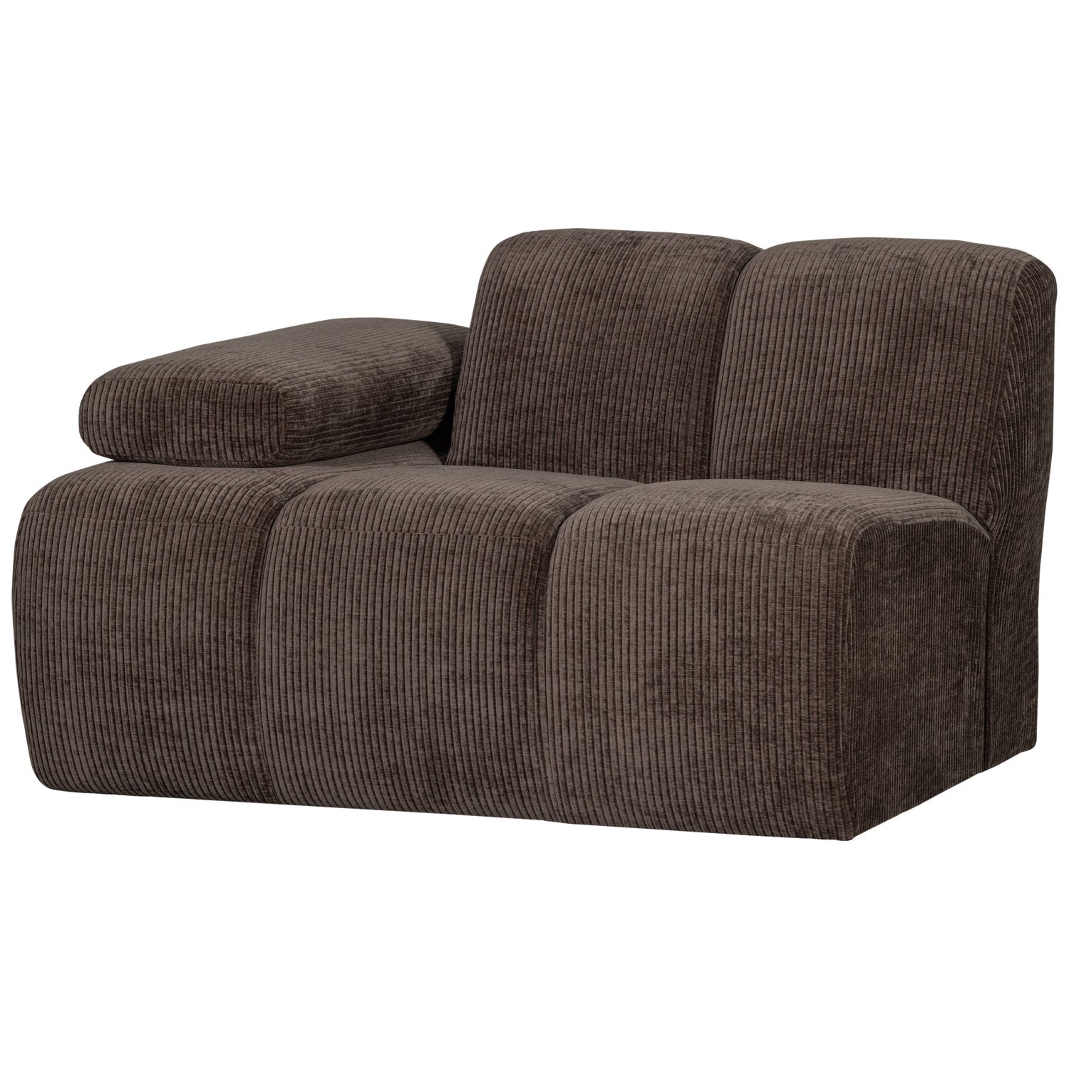MOJO modular sofa - left element dark brown corduroy
