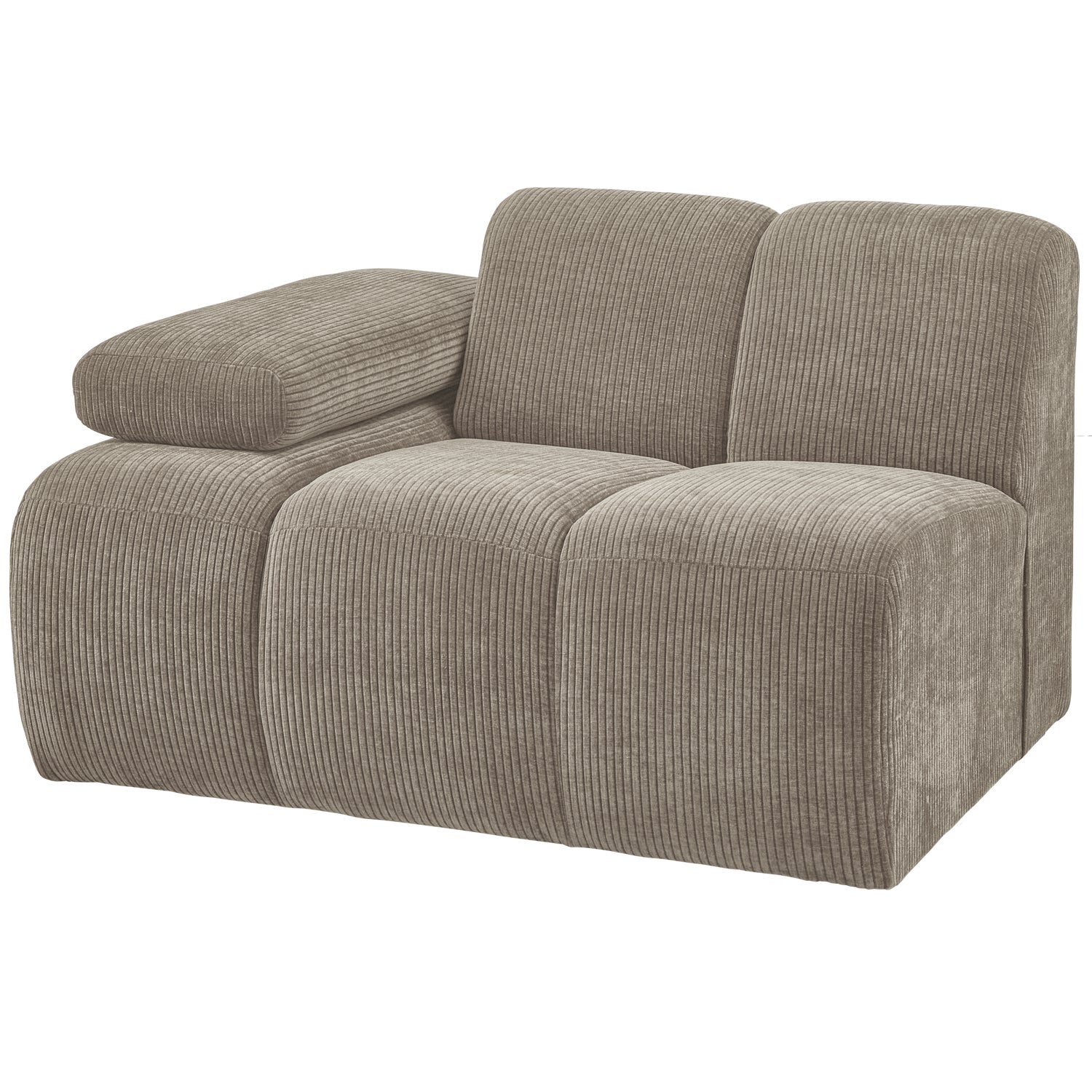 MOJO modular sofa - left element dark sandy corduroy