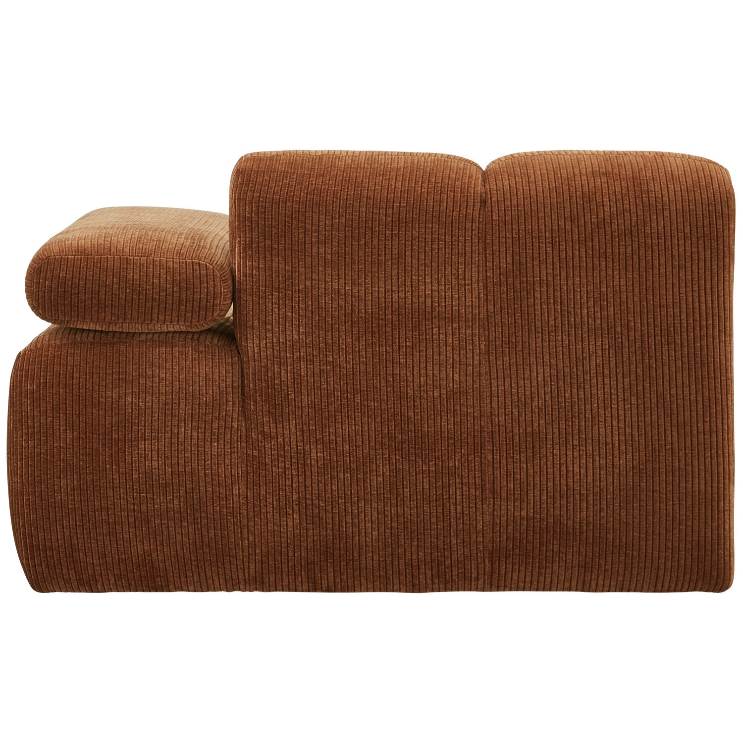 MOJO modular sofa - right-side element brown corduroy