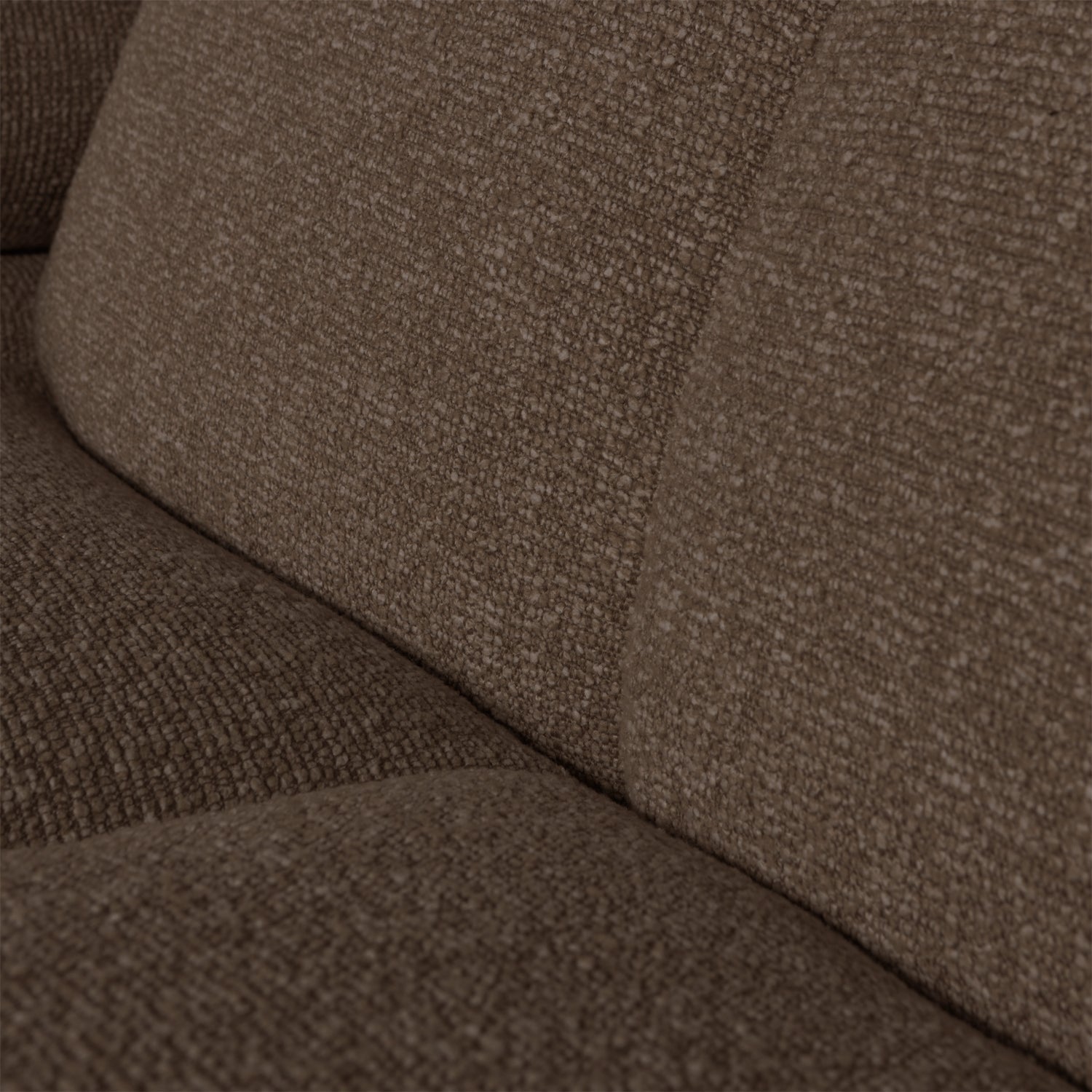MOJO modular sofa - 1.5-seater left-sided dark brown bouclé element