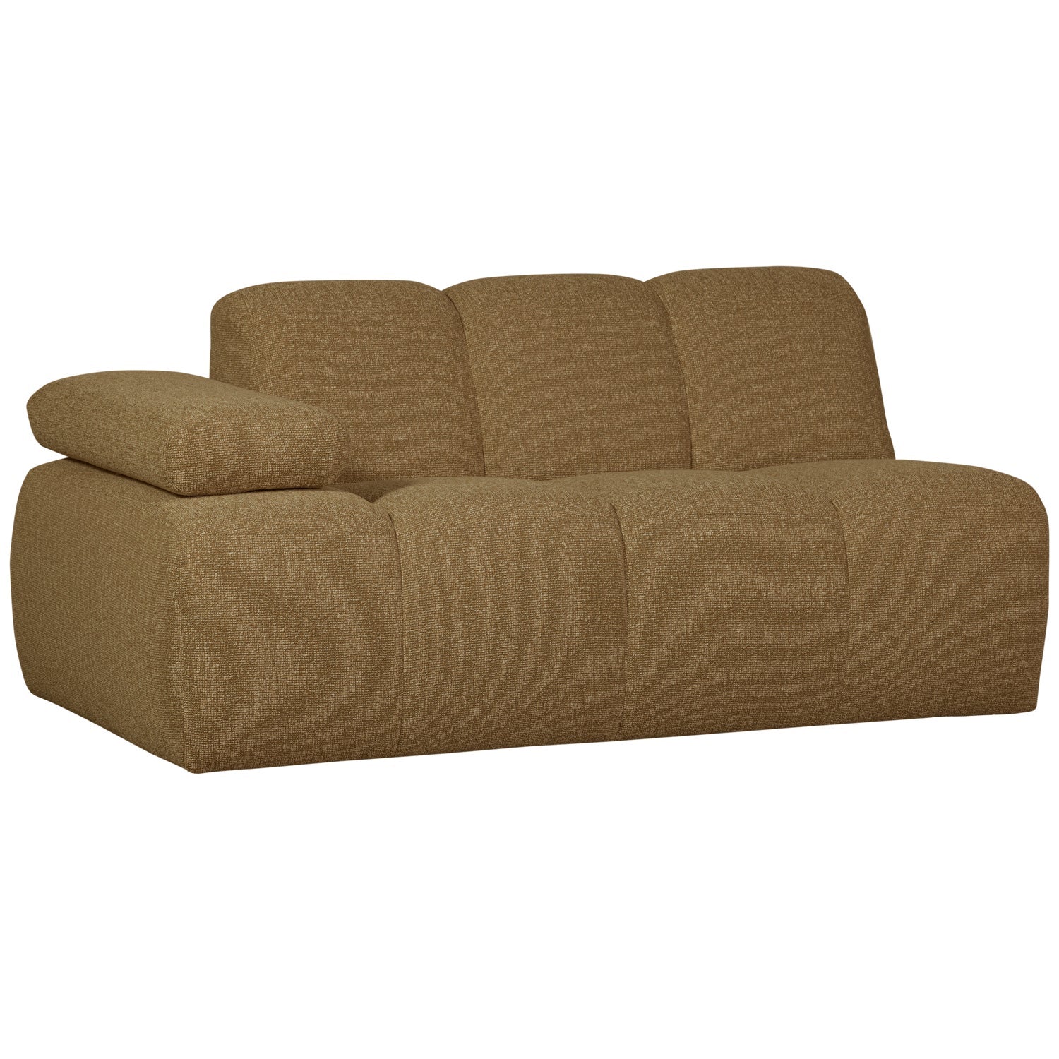 MOJO modular sofa - 1.5-seater left-side dark honey bouclé element