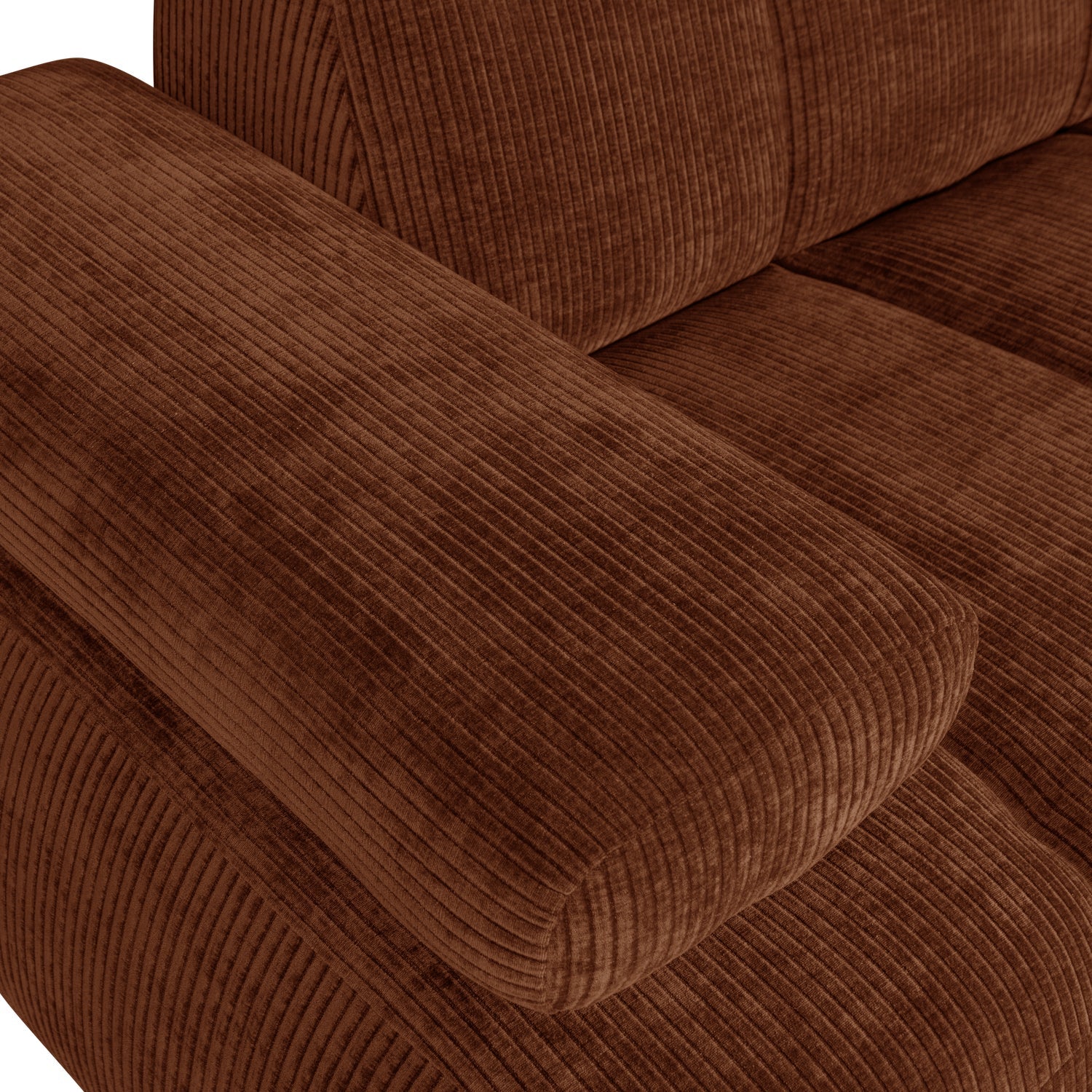 MOJO Modular Sofa - 1.5-Seater Left-Arm Rusty Brown Corduroy