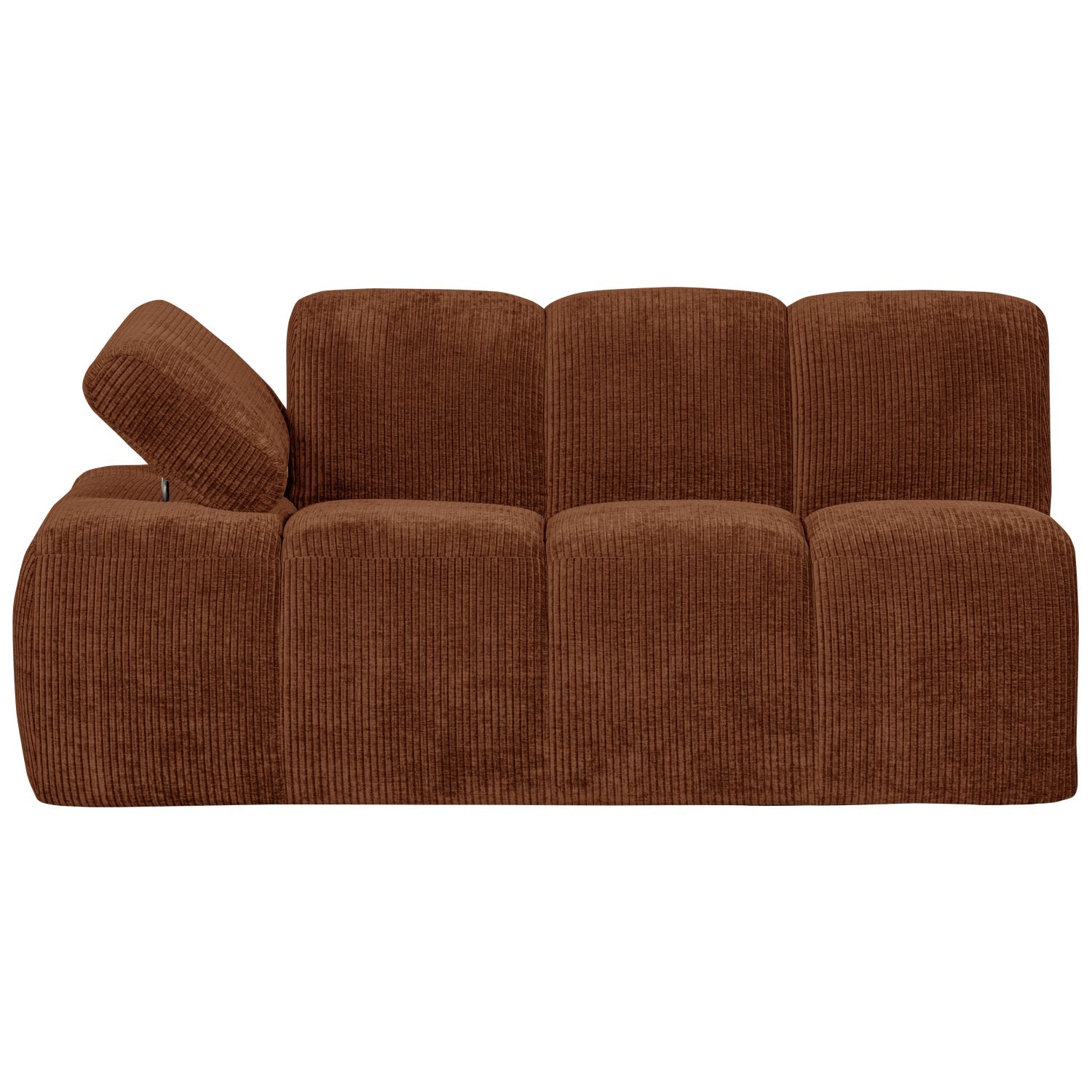 MOJO Modular Sofa - 1.5-Seater Left-Arm Rusty Brown Corduroy