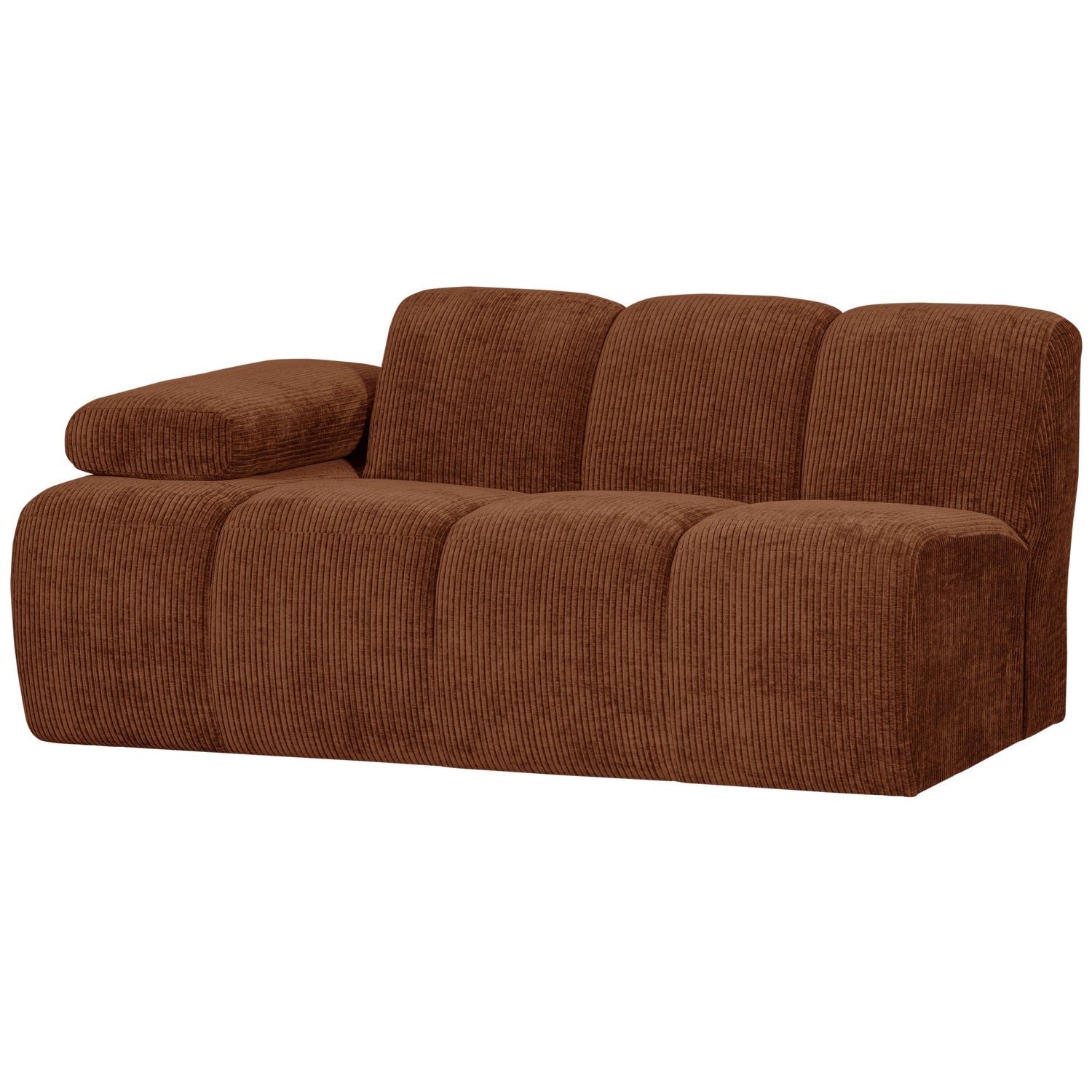 MOJO Modular Sofa - 1.5-Seater Left-Arm Rusty Brown Corduroy