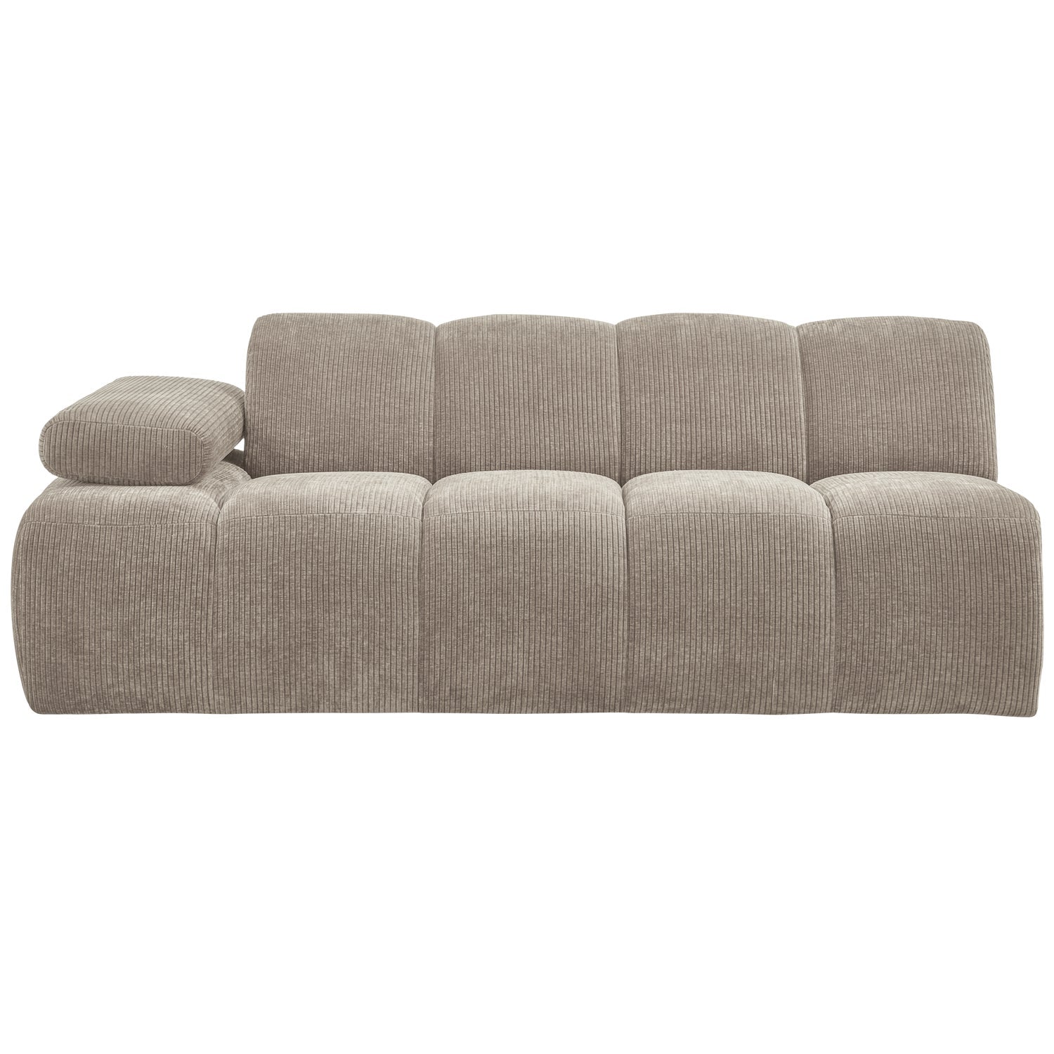 Sofa modułowa MOJO - element 2-osobowy lewostronny ciemny piaskowy sztruks do salonu – Woood
