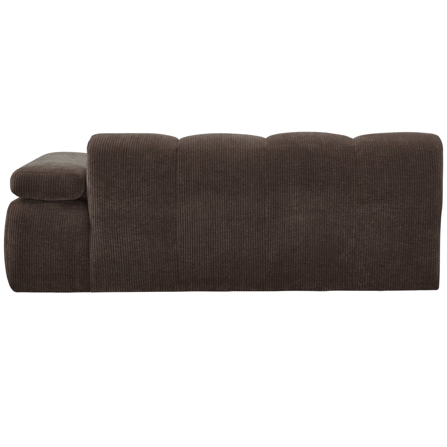 Modulares Sofa MOJO - 2-sitziges Element rechtsseitig dunkelbraun Cord