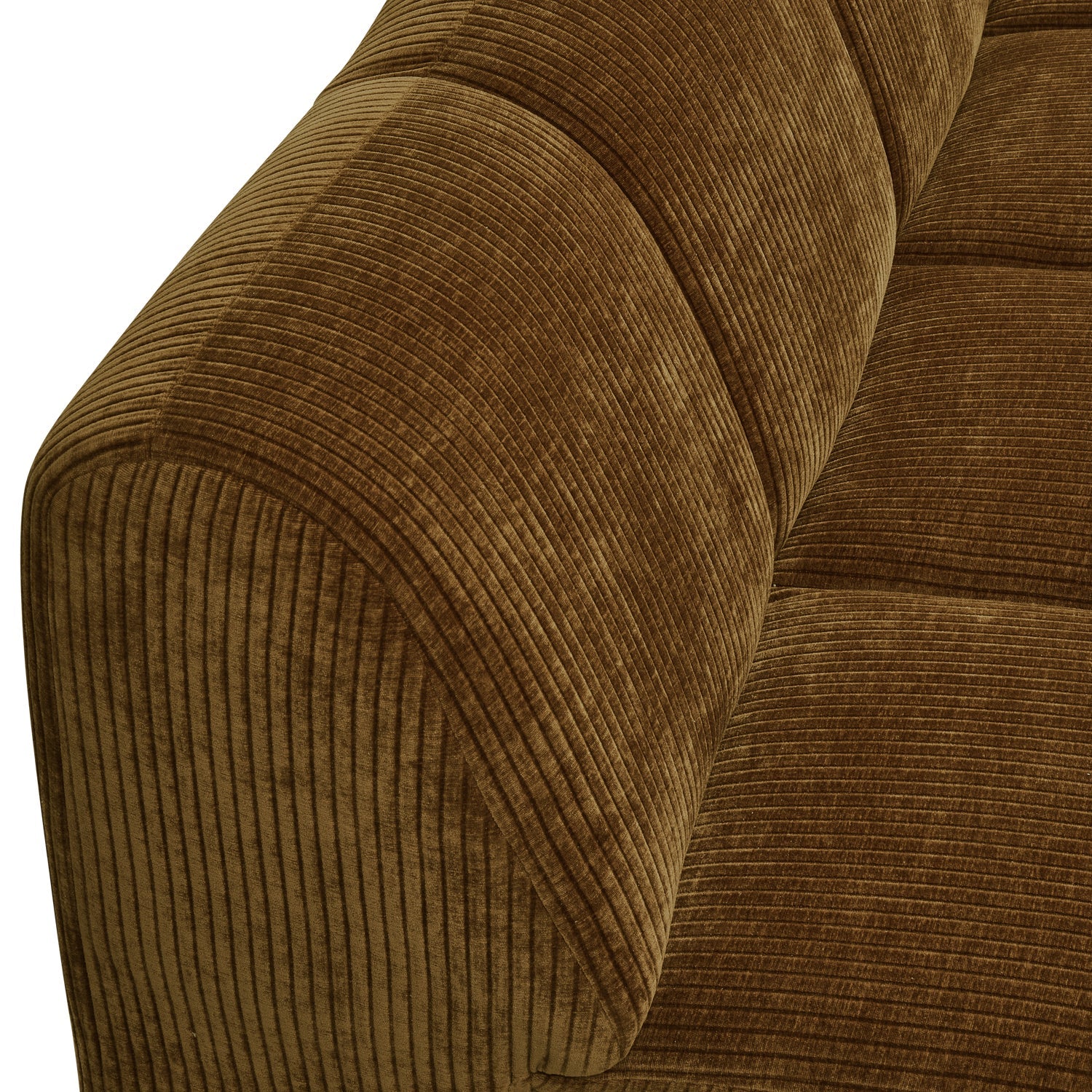 Modulsofa MOJO - 2-sitziges Element in dunklem Honigcord