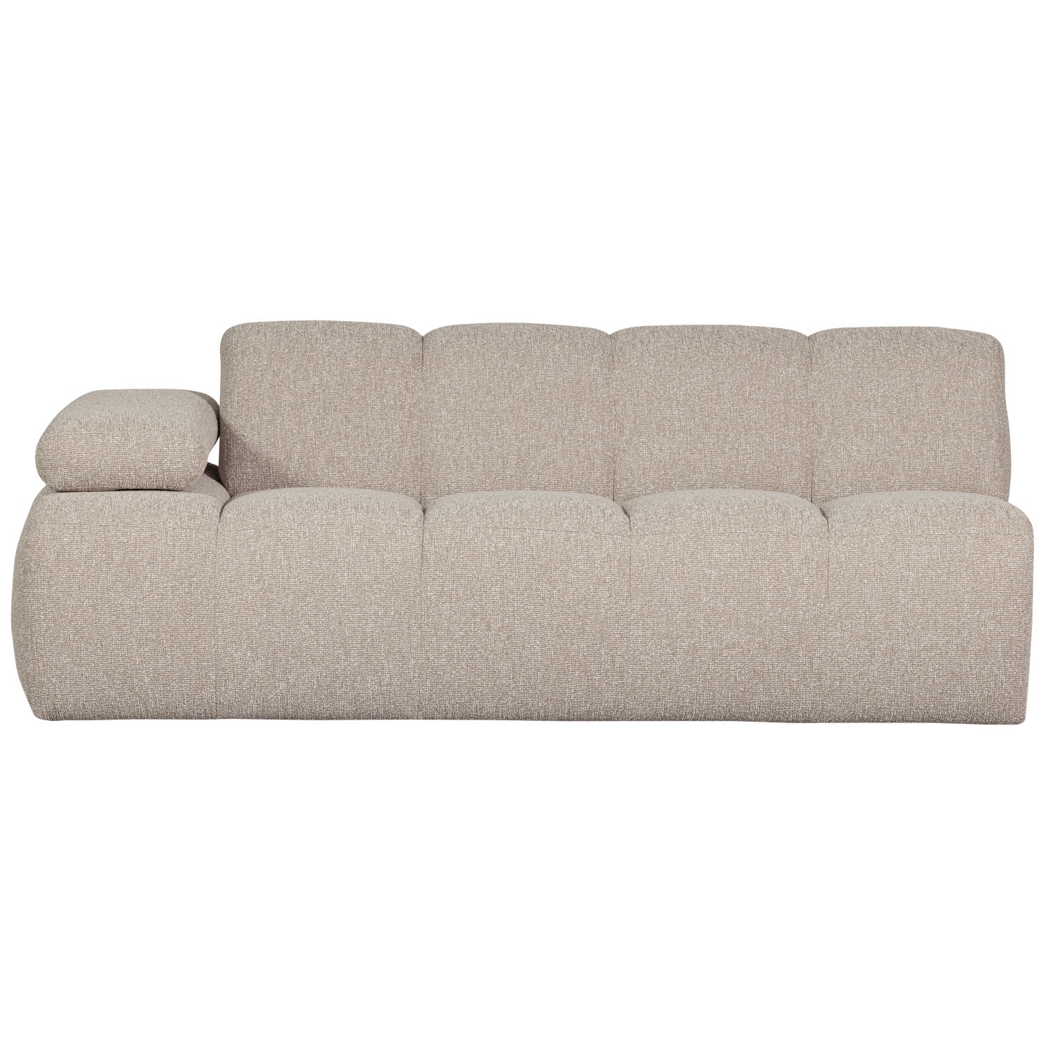 MOJO modular sofa - left-sided 2-seater beige mélange bouclé element