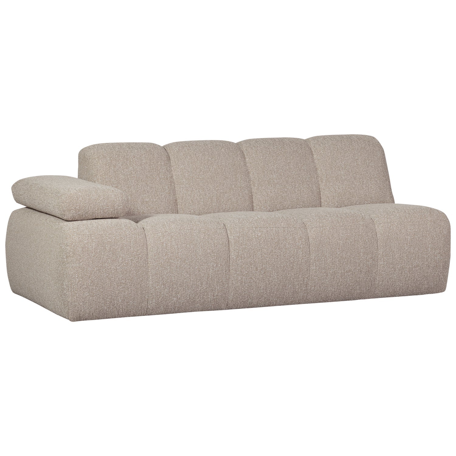 MOJO modular sofa - left-sided 2-seater beige mélange bouclé element