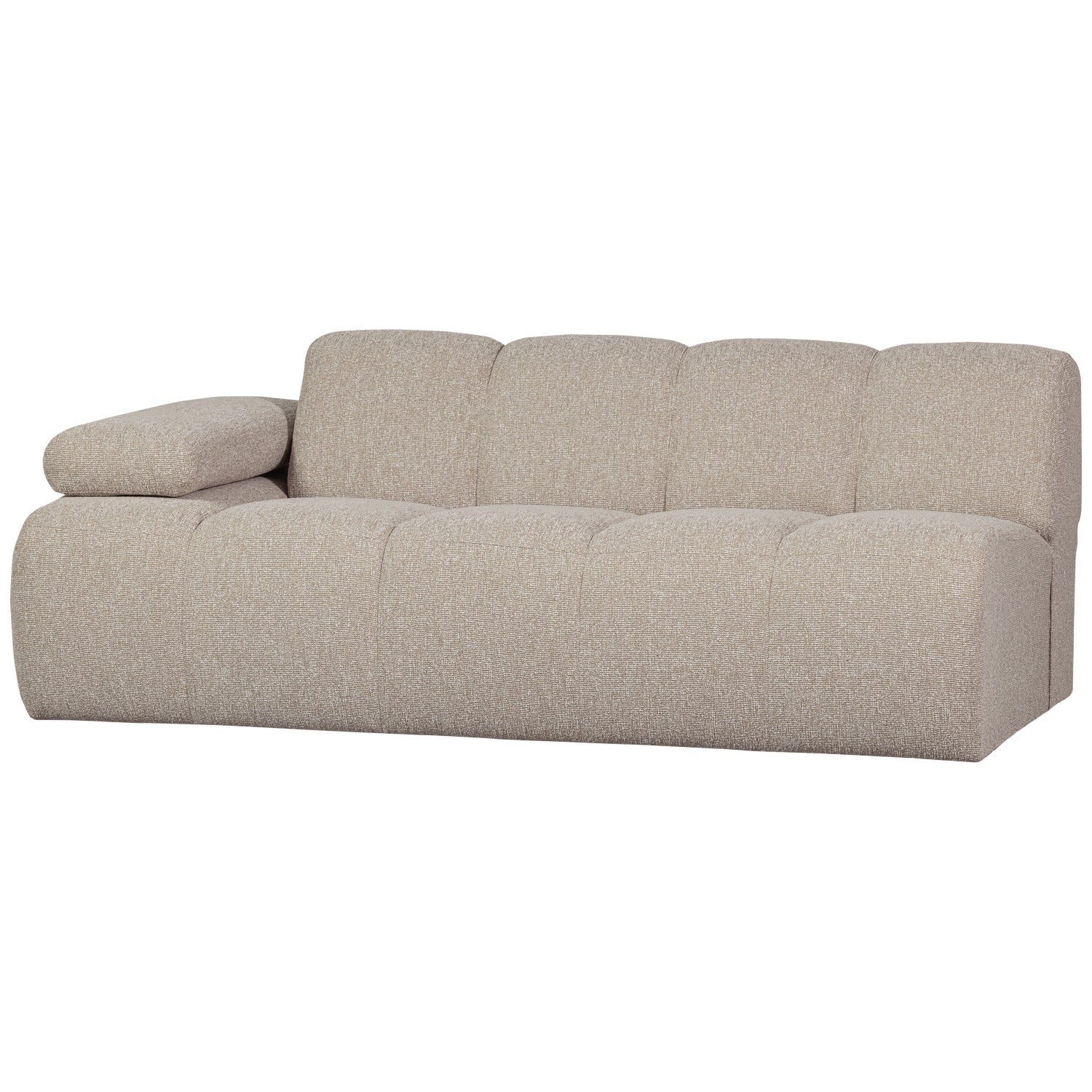 MOJO modular sofa - left-sided 2-seater beige mélange bouclé element