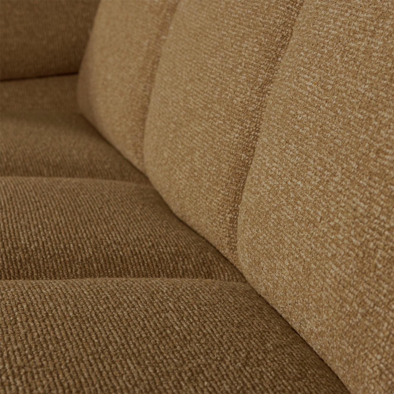 Modulares Sofa MOJO - 2-sitziges Element linksseitig in dunklem Honig-Bouclé
