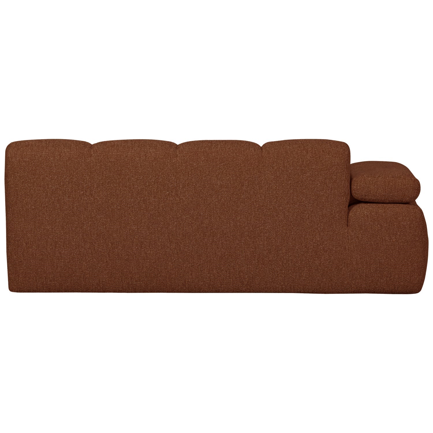 Sofa modułowa MOJO - element 2-osobowy lewostronny rdzawy brązowy bouclé do salonu – styl nowoczesny