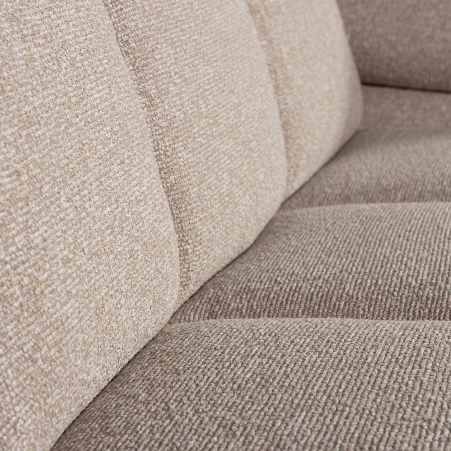 Sofa modułowa MOJO - element 2-osobowy prawostronny beżowy melanż bouclé do salonu