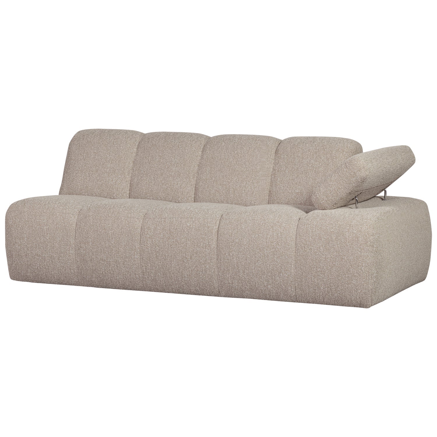 Sofa modułowa MOJO - element 2-osobowy prawostronny beżowy melanż bouclé – styl nowoczesny