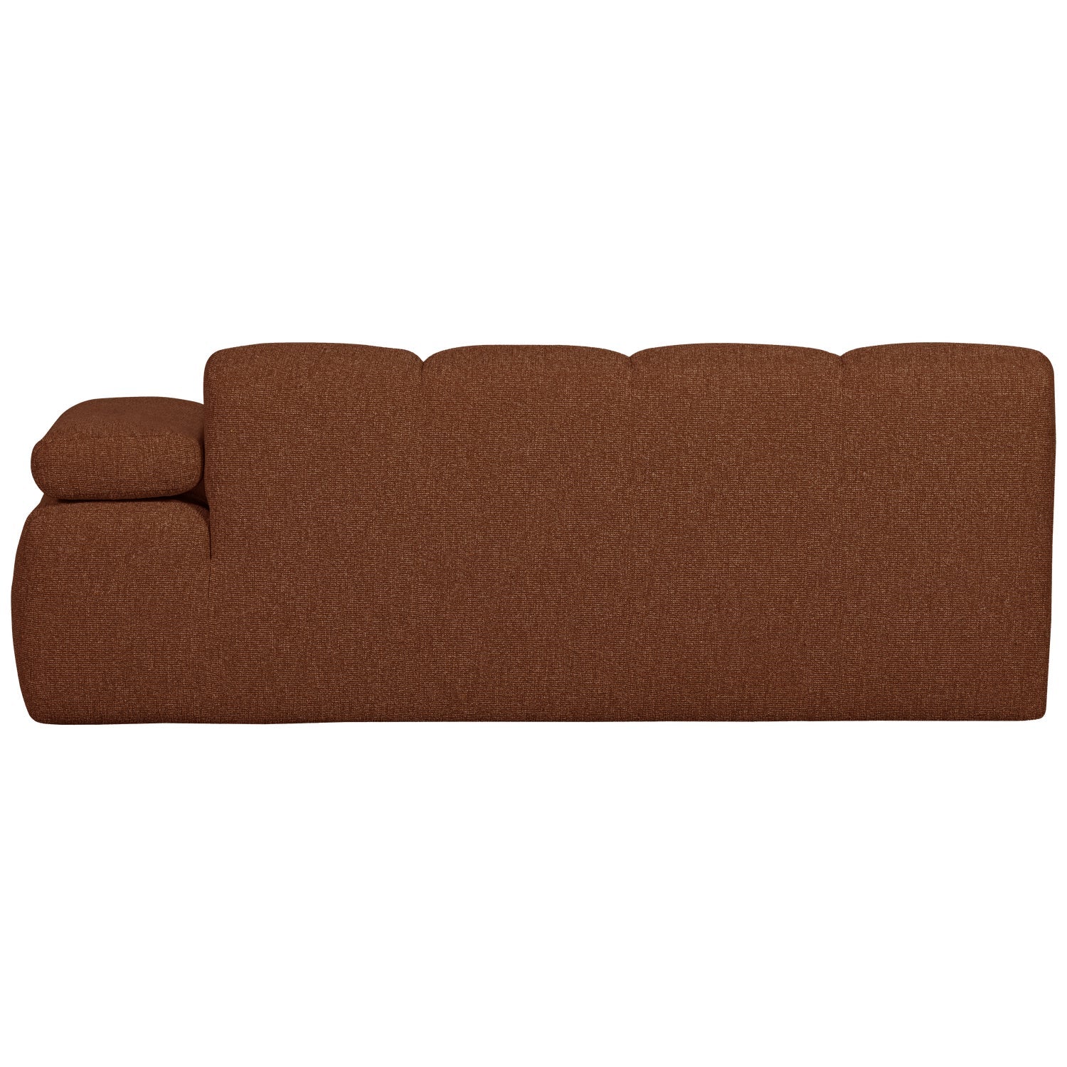 Sofa modułowa MOJO - element 2-osobowy prawostronny rdzawy brązowy bouclé do salonu – Woood
