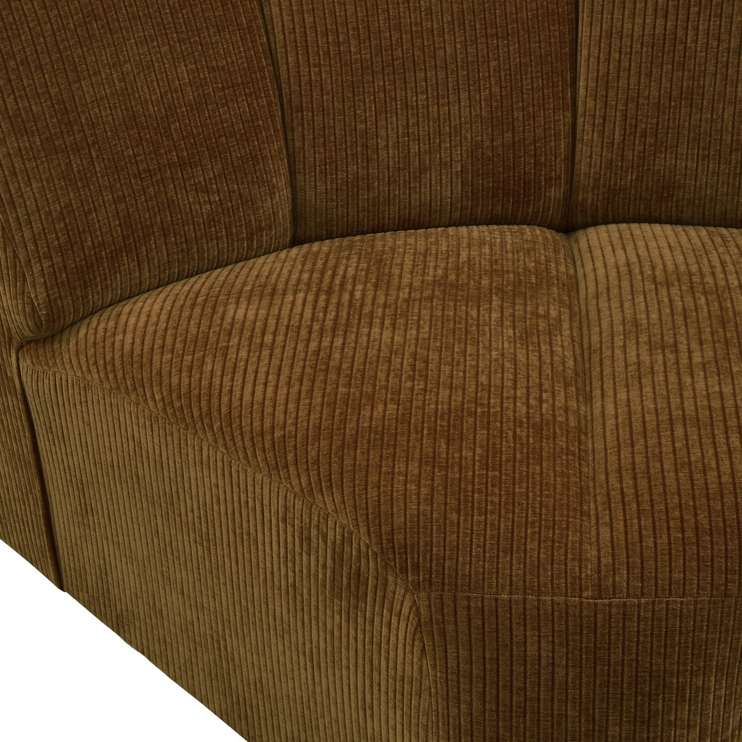 Sofa modułowa MOJO - element narożny ciemny miodowy sztruks do salonu