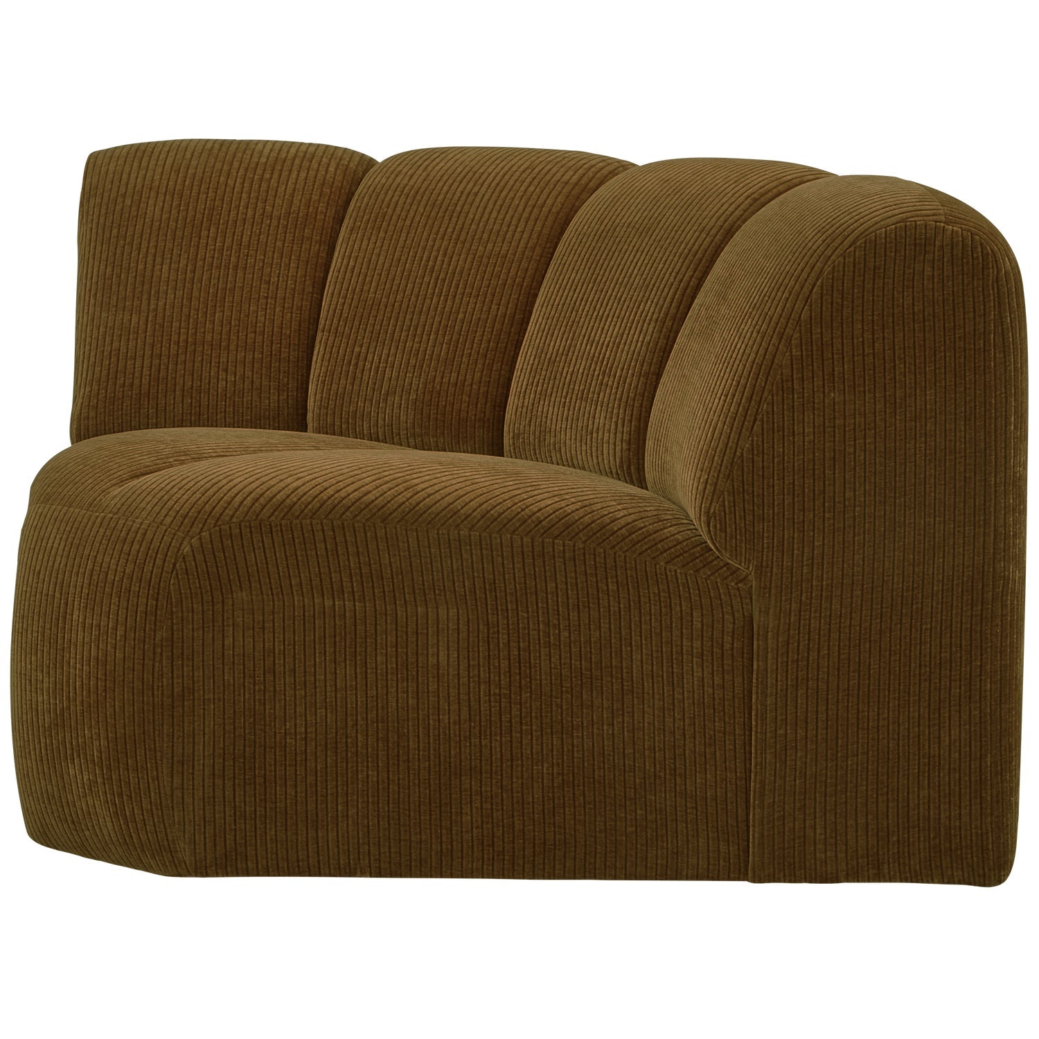 Sofa modułowa MOJO - element narożny ciemny miodowy sztruks do salonu – Woood