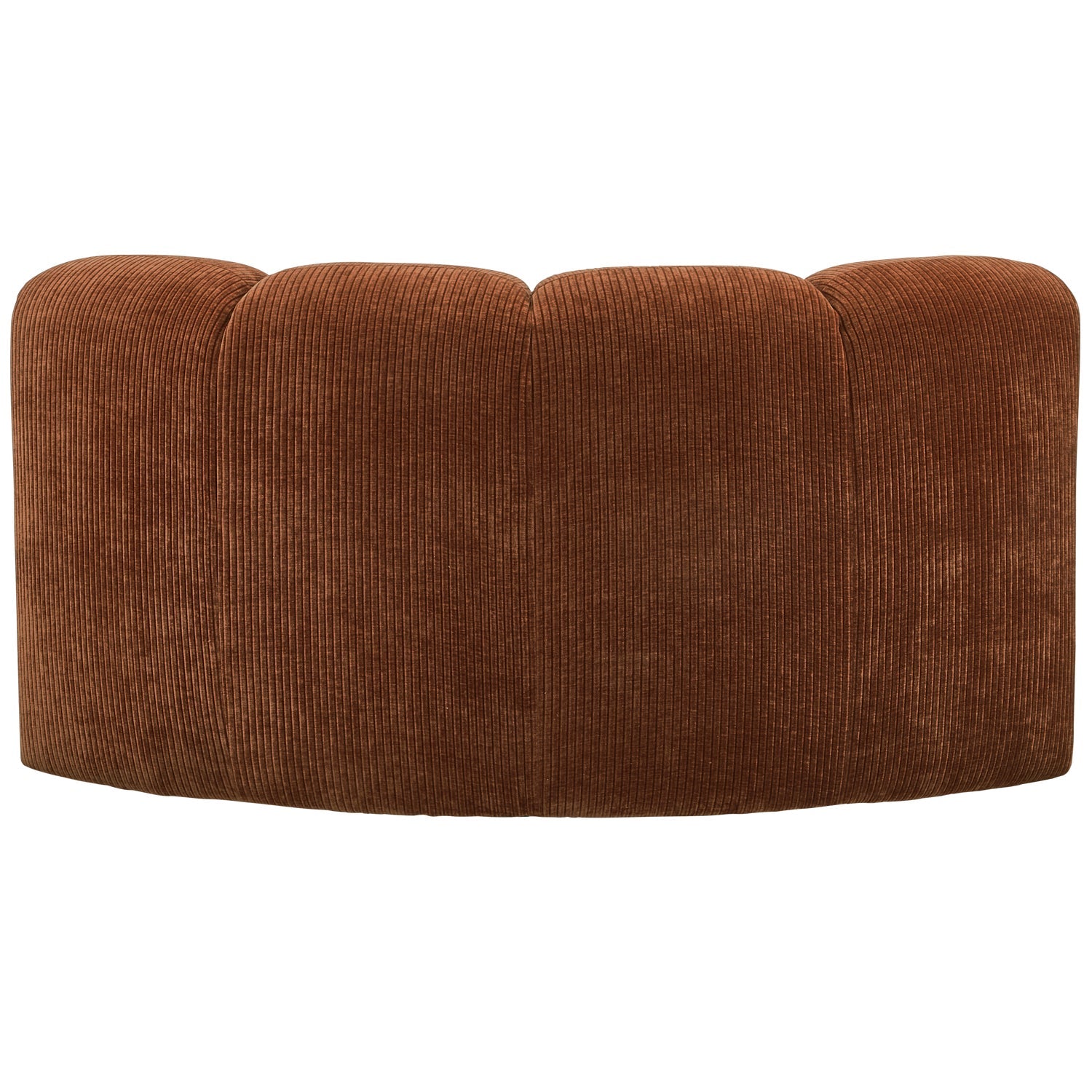 Sofa modułowa MOJO - element narożny rdzawy brązowy sztruks – styl nowoczesny