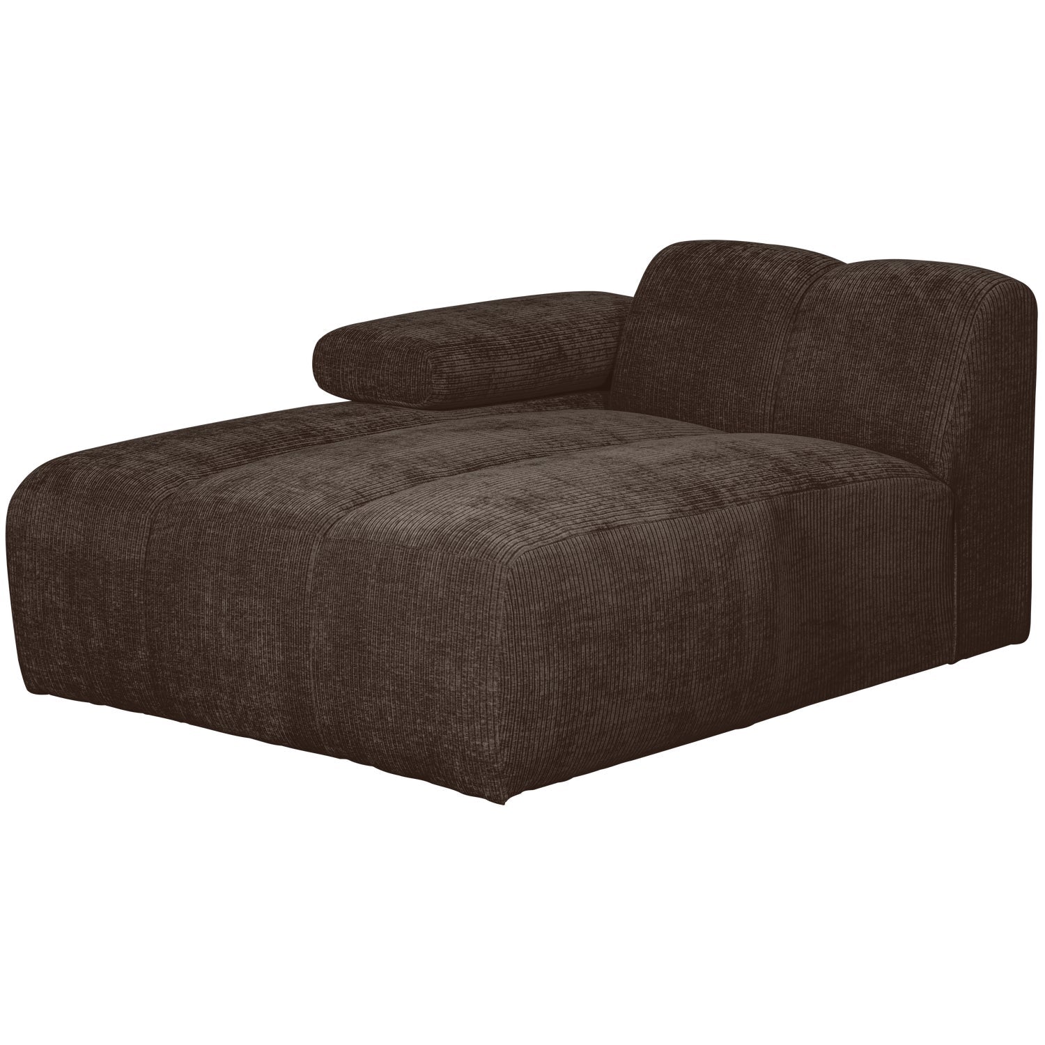 MOJO modular sofa - left-sided dark brown corduroy chaise longue