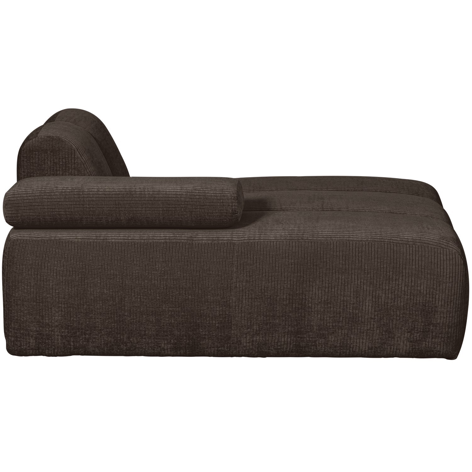 MOJO modular sofa - left-sided dark brown corduroy chaise longue
