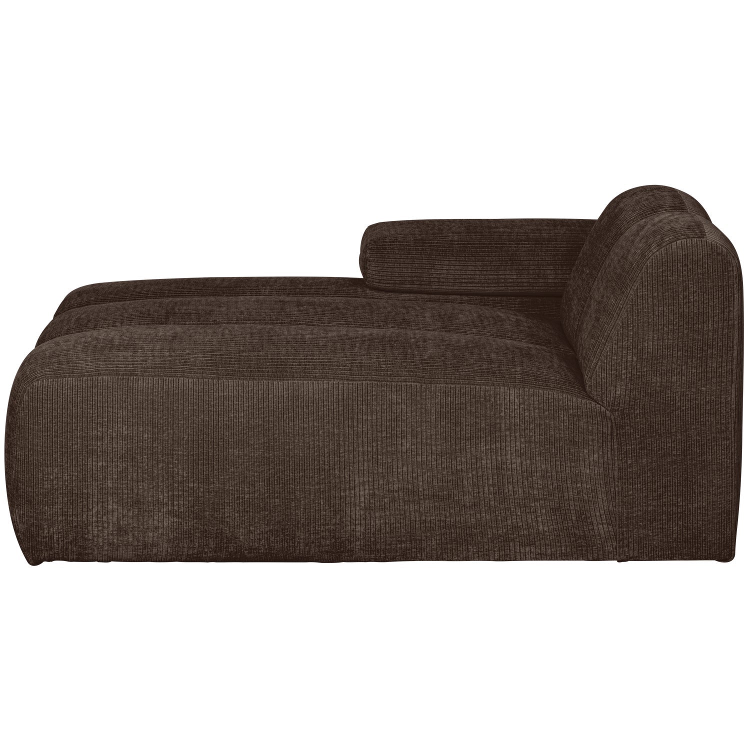 MOJO modular sofa - left-sided dark brown corduroy chaise longue