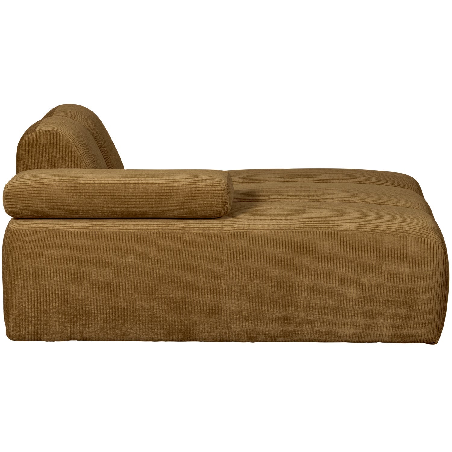 Modulaire bank MOJO - linker chaise longue donker honingkleurig ribfluweel