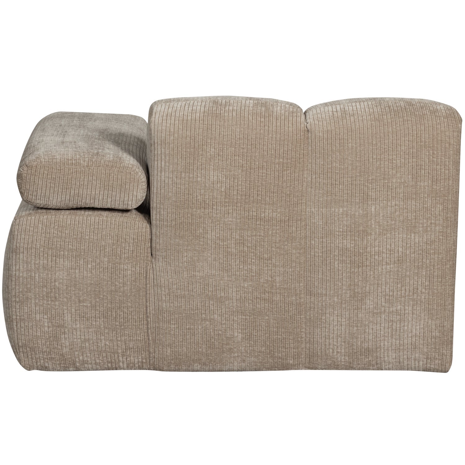 Modulsofa MOJO - rechtsseitiger Chaiselongue in dunkelbeigem Cord