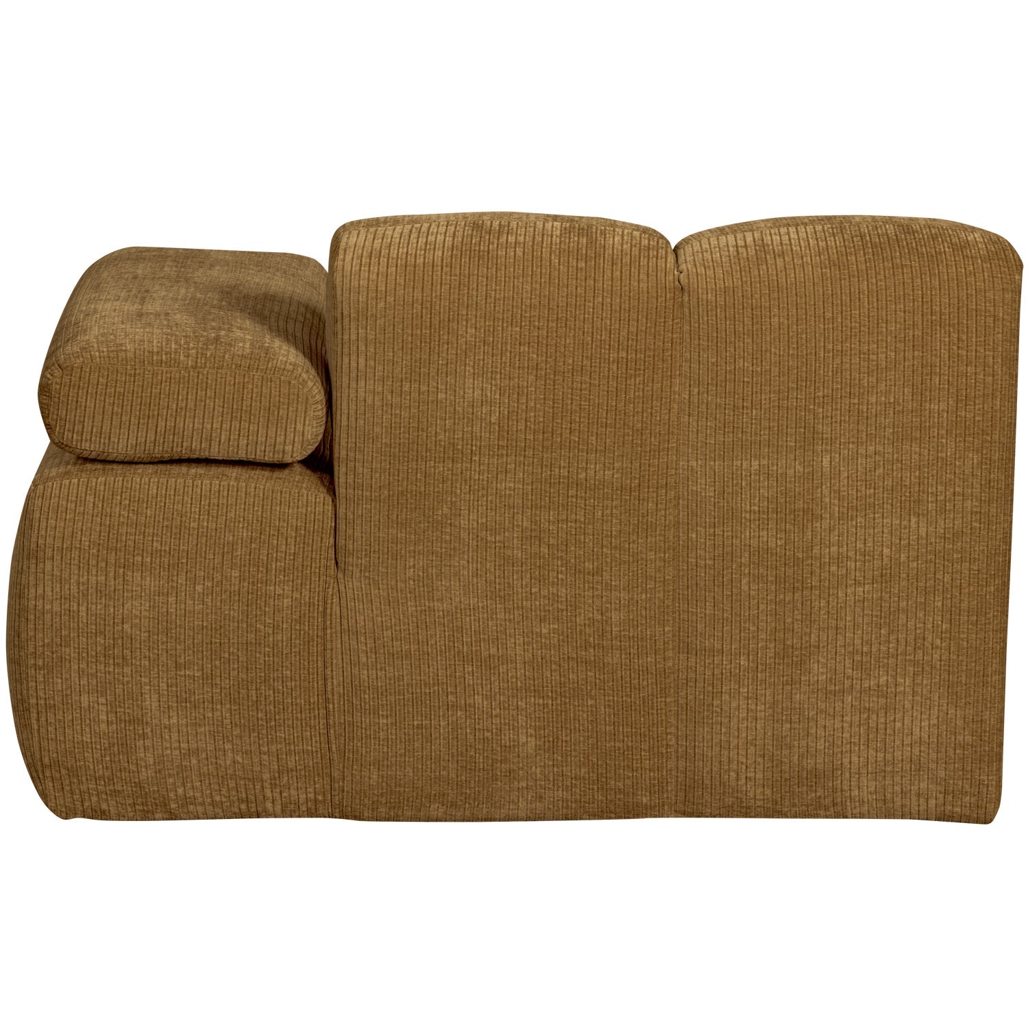 Modulares Sofa MOJO - rechter Chaiselong dunkel honigfarbener Cordstoff