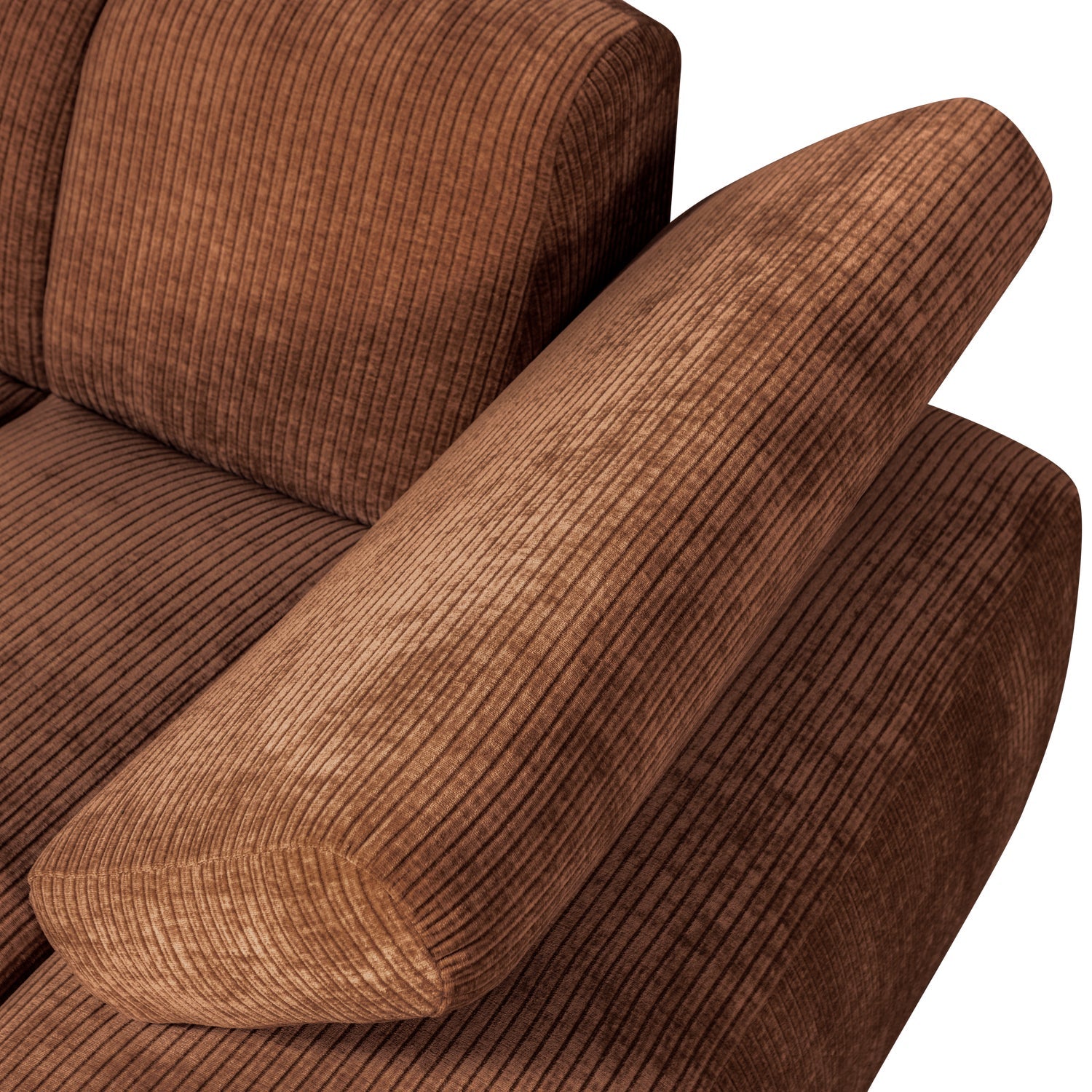 Modulaire bank MOJO - rechtszijdige chaise longue roestbruin corduroy
