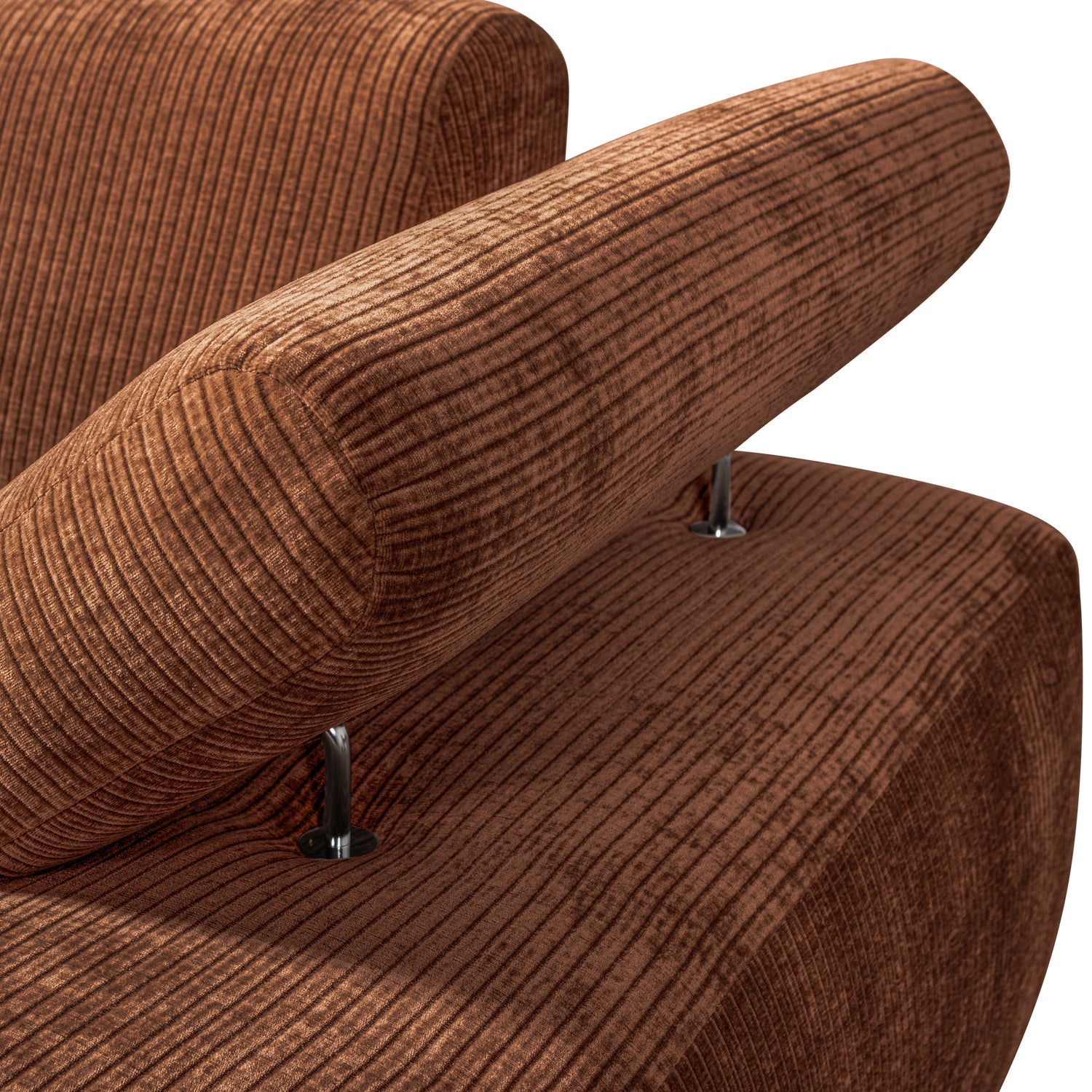 Modulaire bank MOJO - rechtszijdige chaise longue roestbruin corduroy