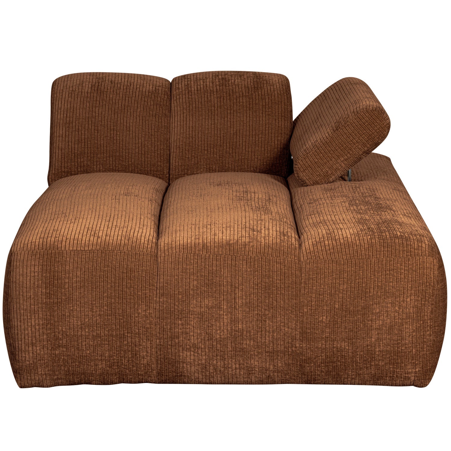 Modulaire bank MOJO - rechtszijdige chaise longue roestbruin corduroy