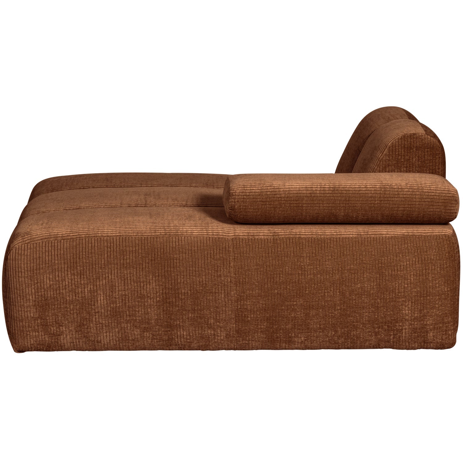 Modulaire bank MOJO - rechtszijdige chaise longue roestbruin corduroy