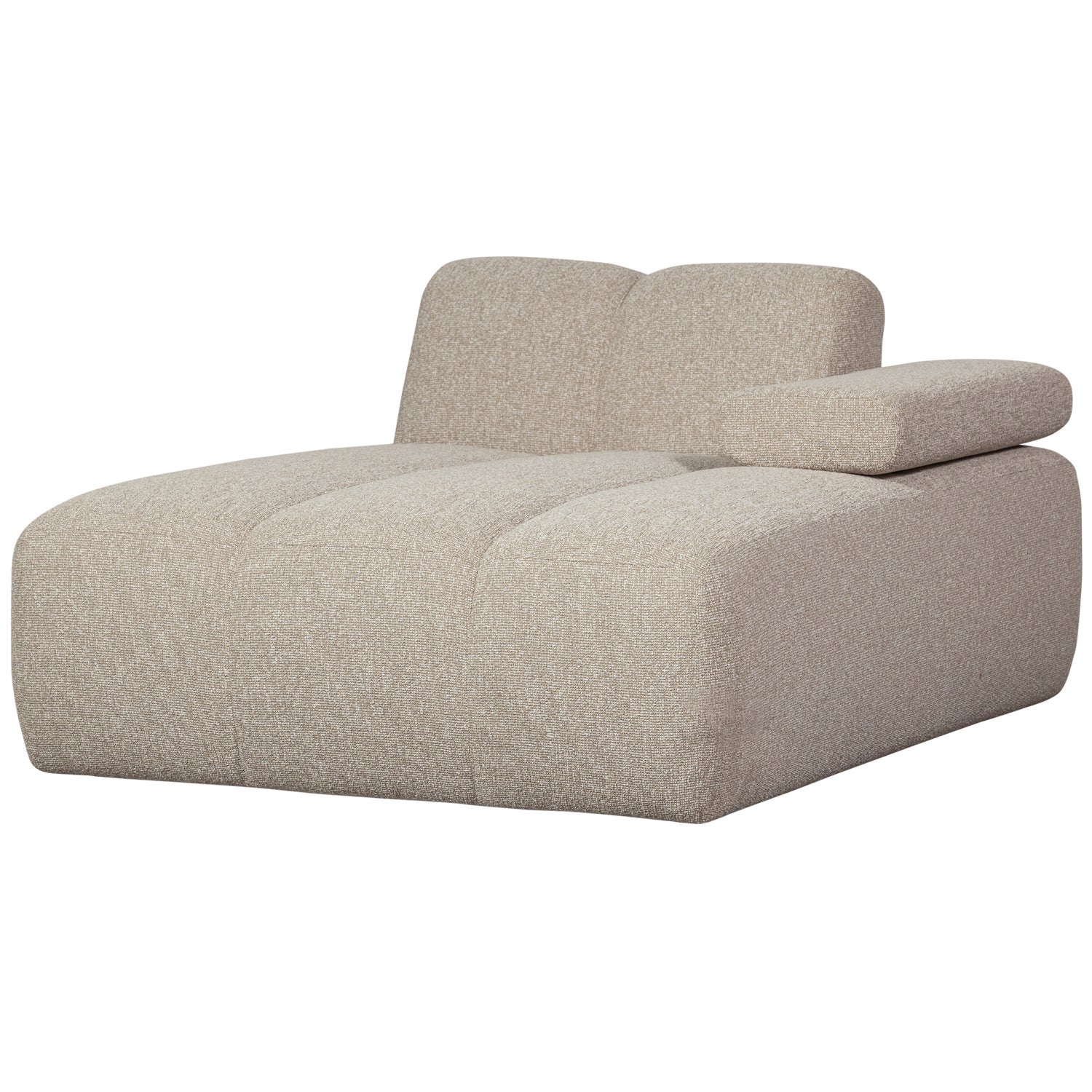 Sofa modułowa MOJO - szezlong prawostronny beżowy melanż bouclé – Woood