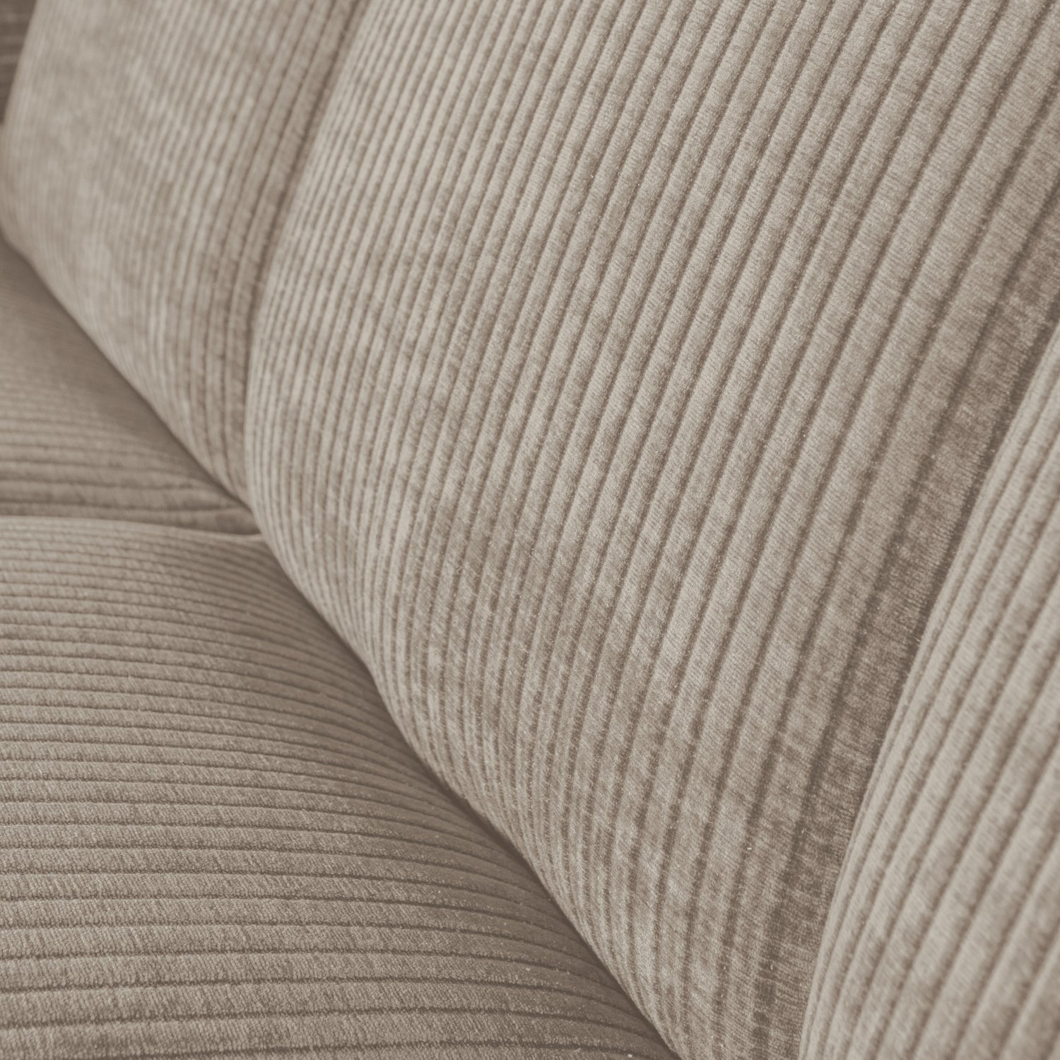 Modulaire bank MOJO - 3-zits element donker zandkleurige ribstof