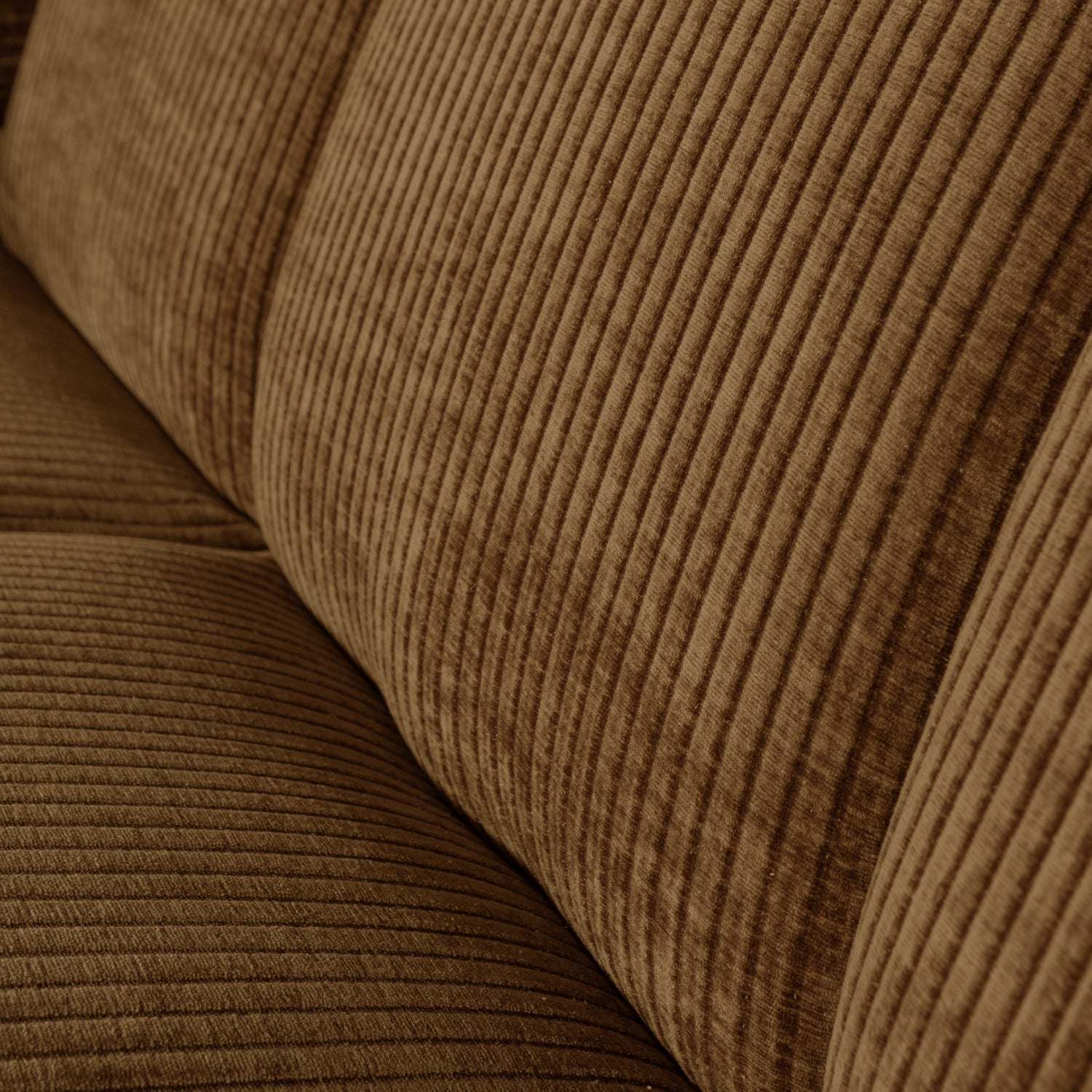Sofa modułowa MOJO BENCH - element 3-osobowy ciemny miodowy sztruks do salonu