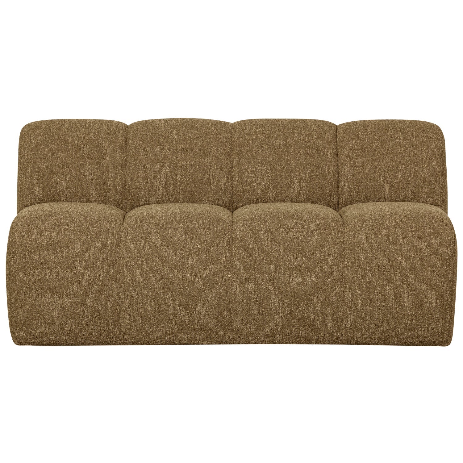 Sofa modułowa MOJO BENCH - element 3-osobowy ciemny miodowy bouclé do salonu