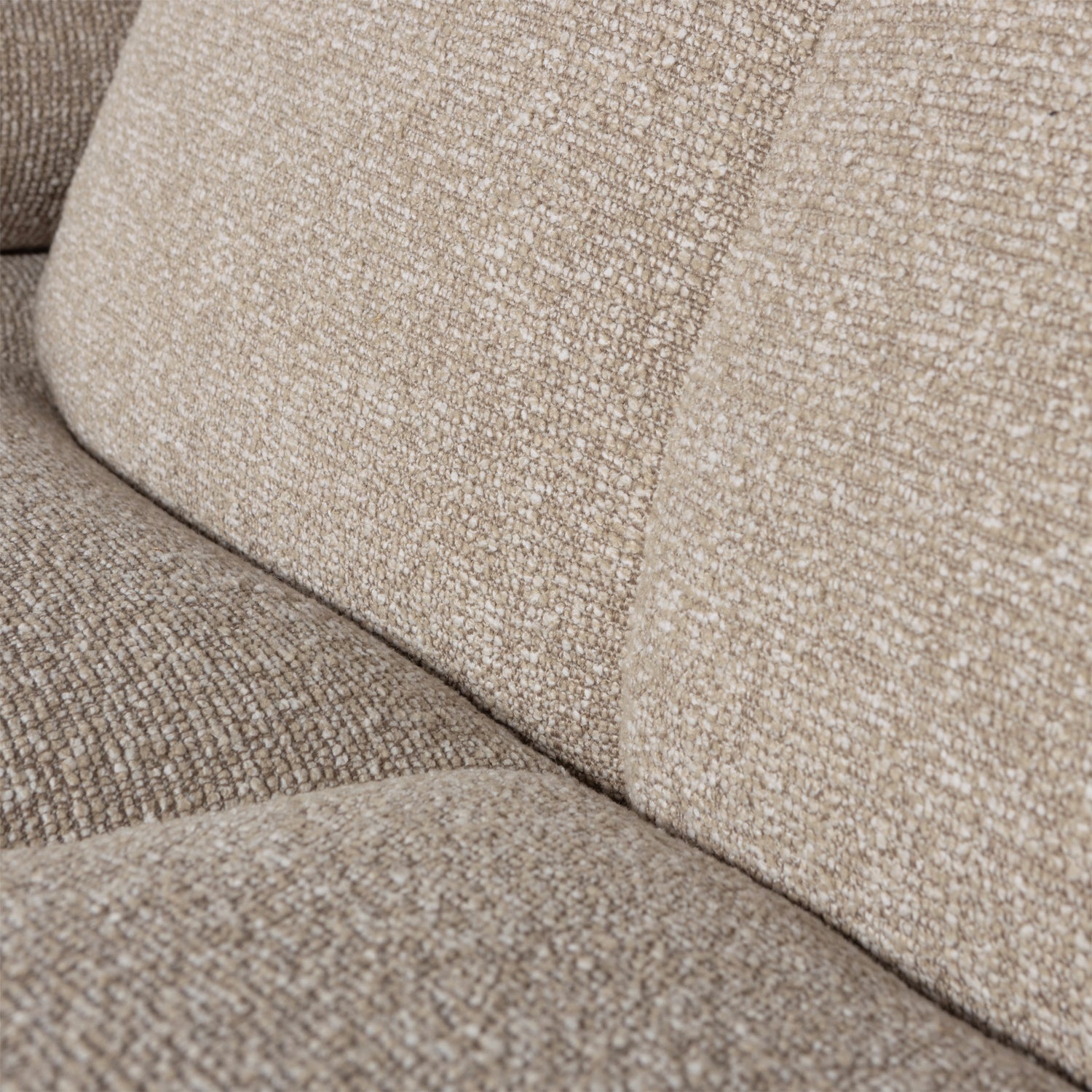 Right-facing modular corner sofa MOJO beige mélange bouclé
