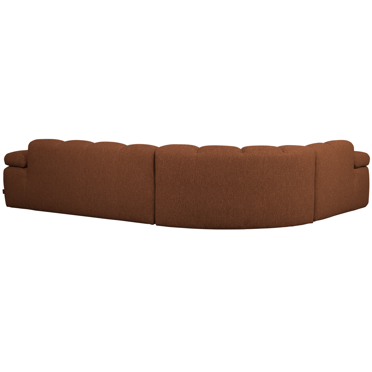 Left-facing modular sofa for 6 people MOJO rust brown mélange boucle