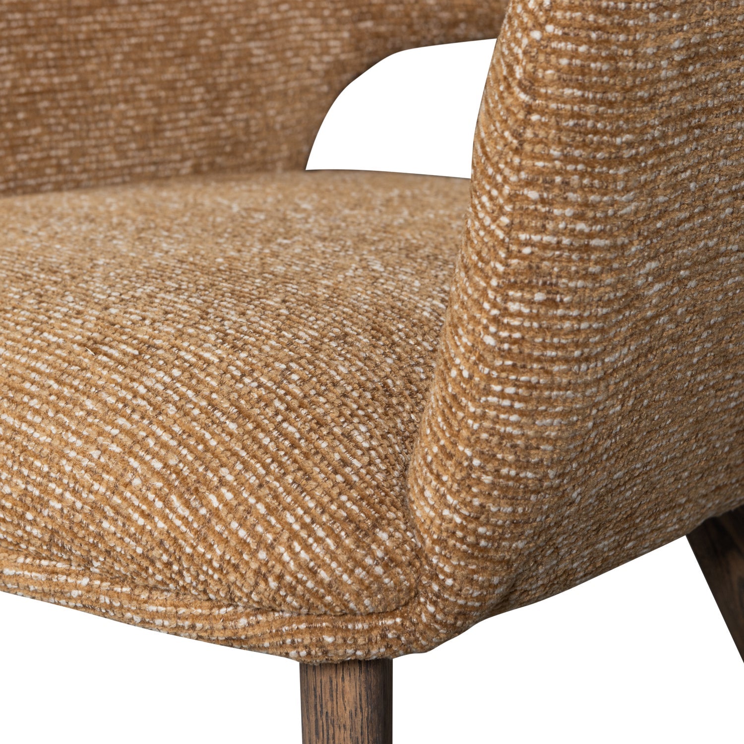 Stoel MURAT bruin met een donkerbruine eiken basis