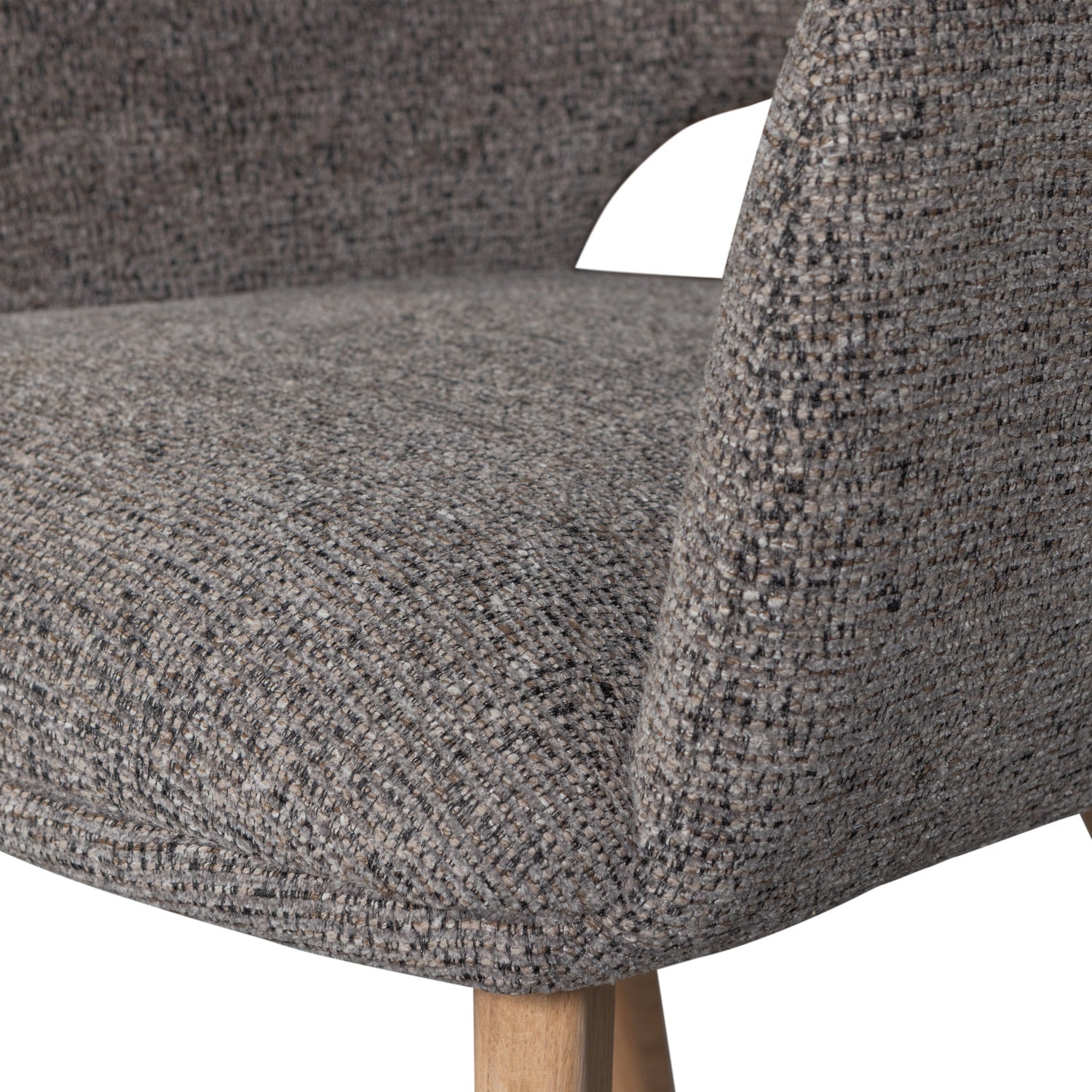 MURAT taupe chair with oak base