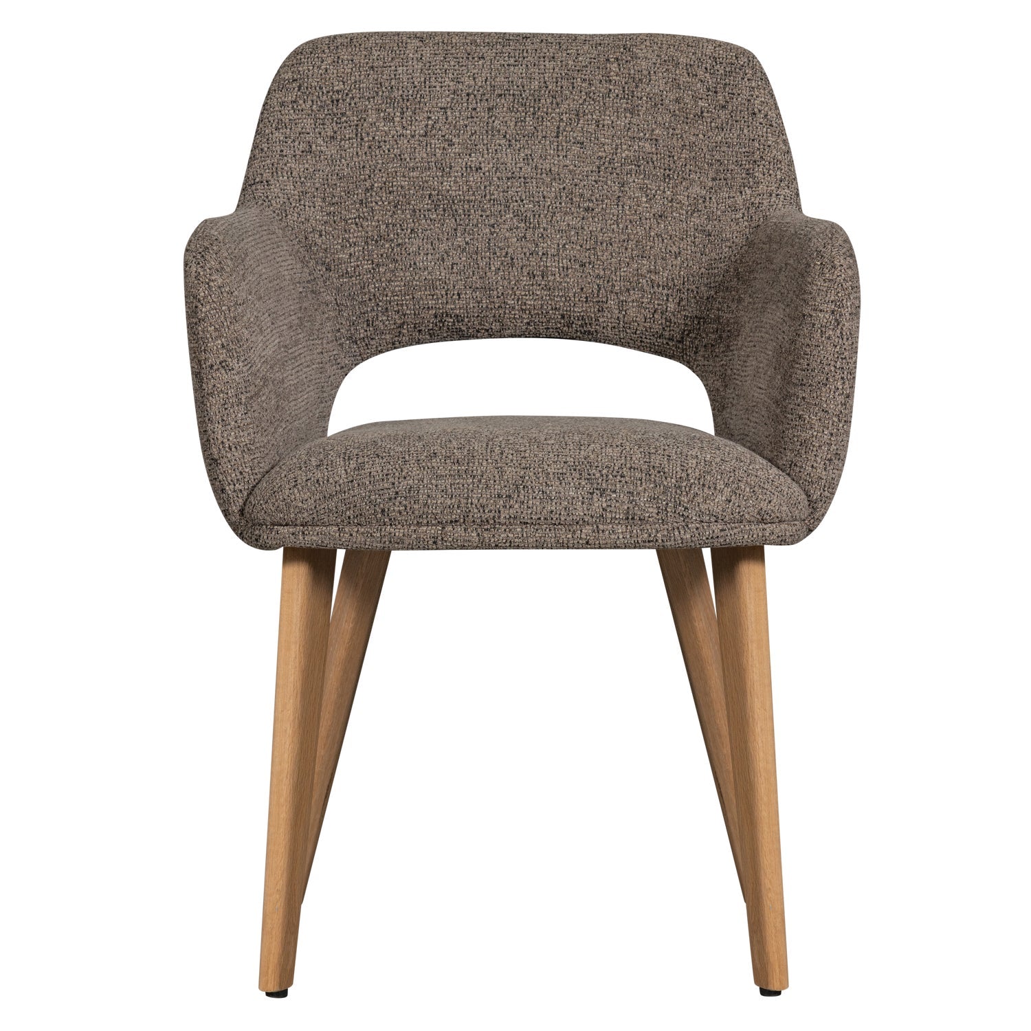 MURAT taupe chair with oak base