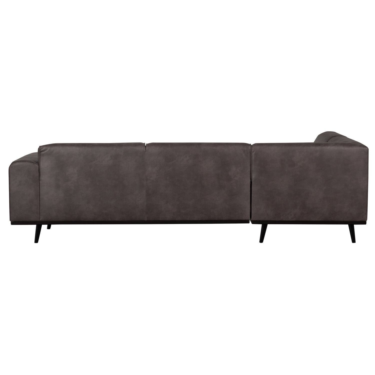 Linksseitige Eckcouch STATEMENT dunkelgraues Kunstleder