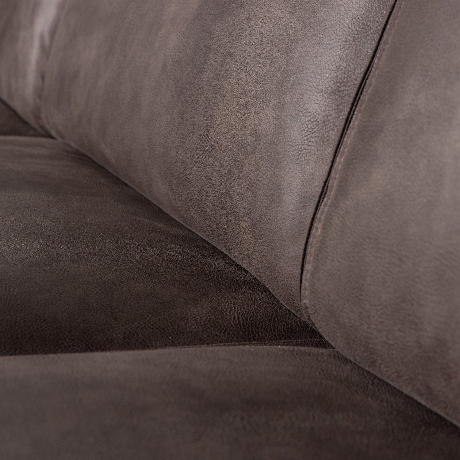 Linksseitige Eckcouch STATEMENT dunkelgraues Kunstleder