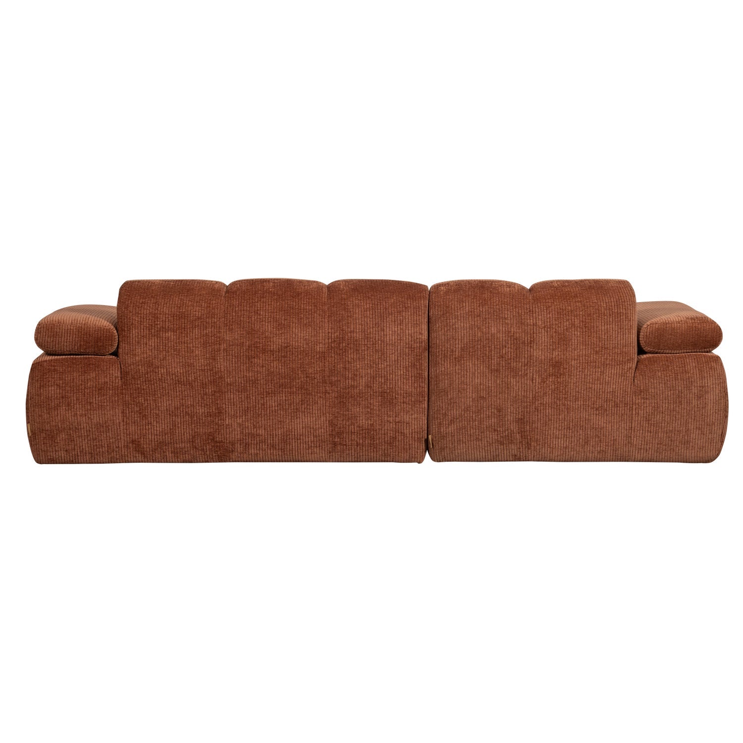 Modularer, linksseitiger Ecksofa MOJO aus braunem Cord